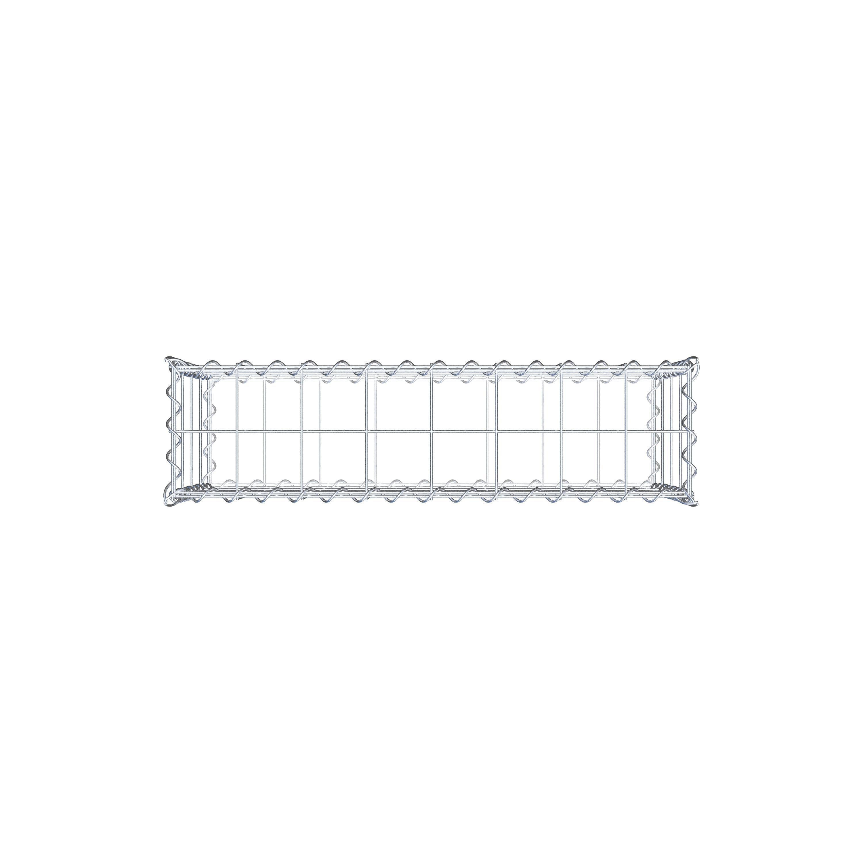 Gabbione 80 cm x 40 cm x 20 cm (L x H x P), maglia 10 cm x 10 cm, spirale