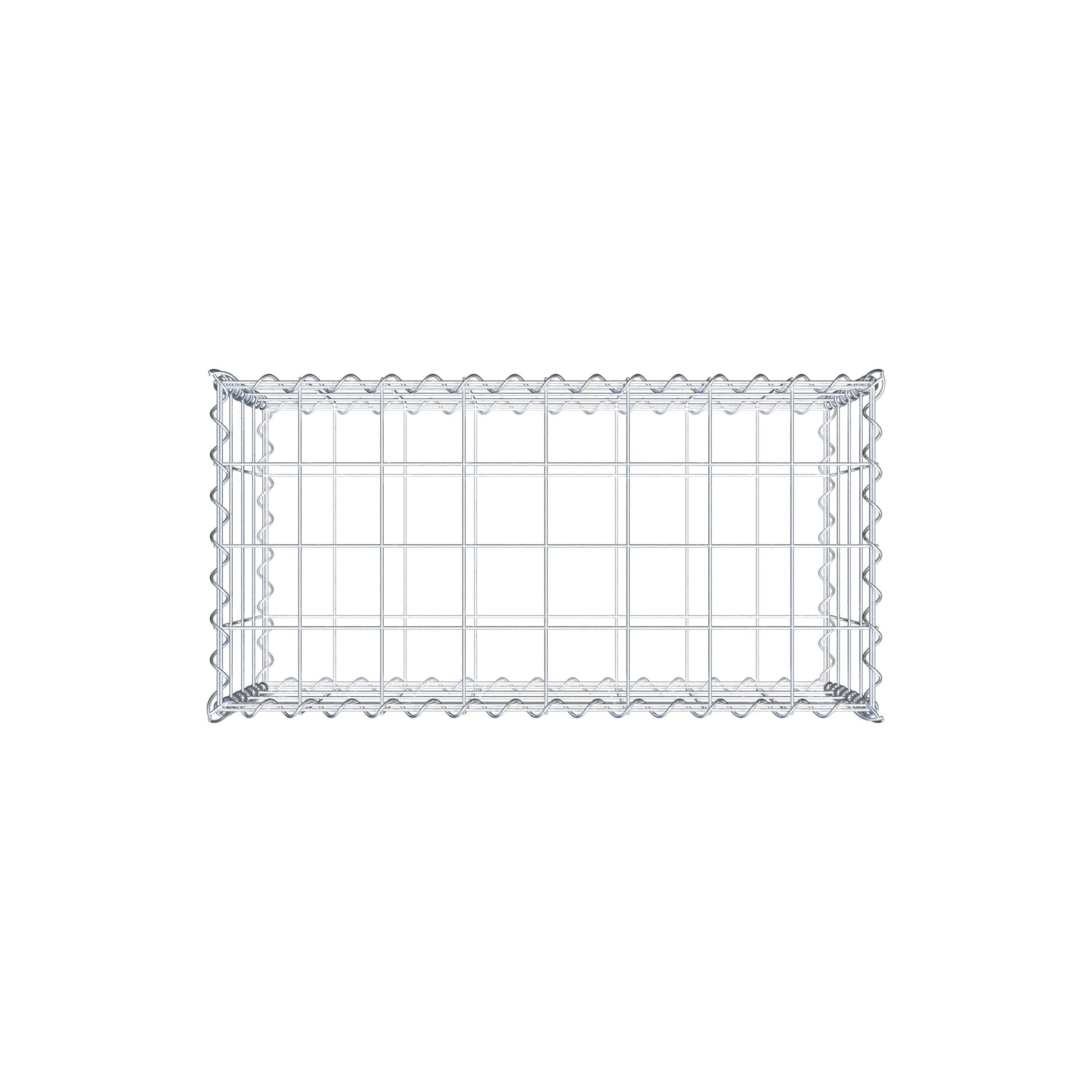 Gabbione 80 cm x 40 cm x 40 cm (L x H x P), maglia 10 cm x 10 cm, spirale