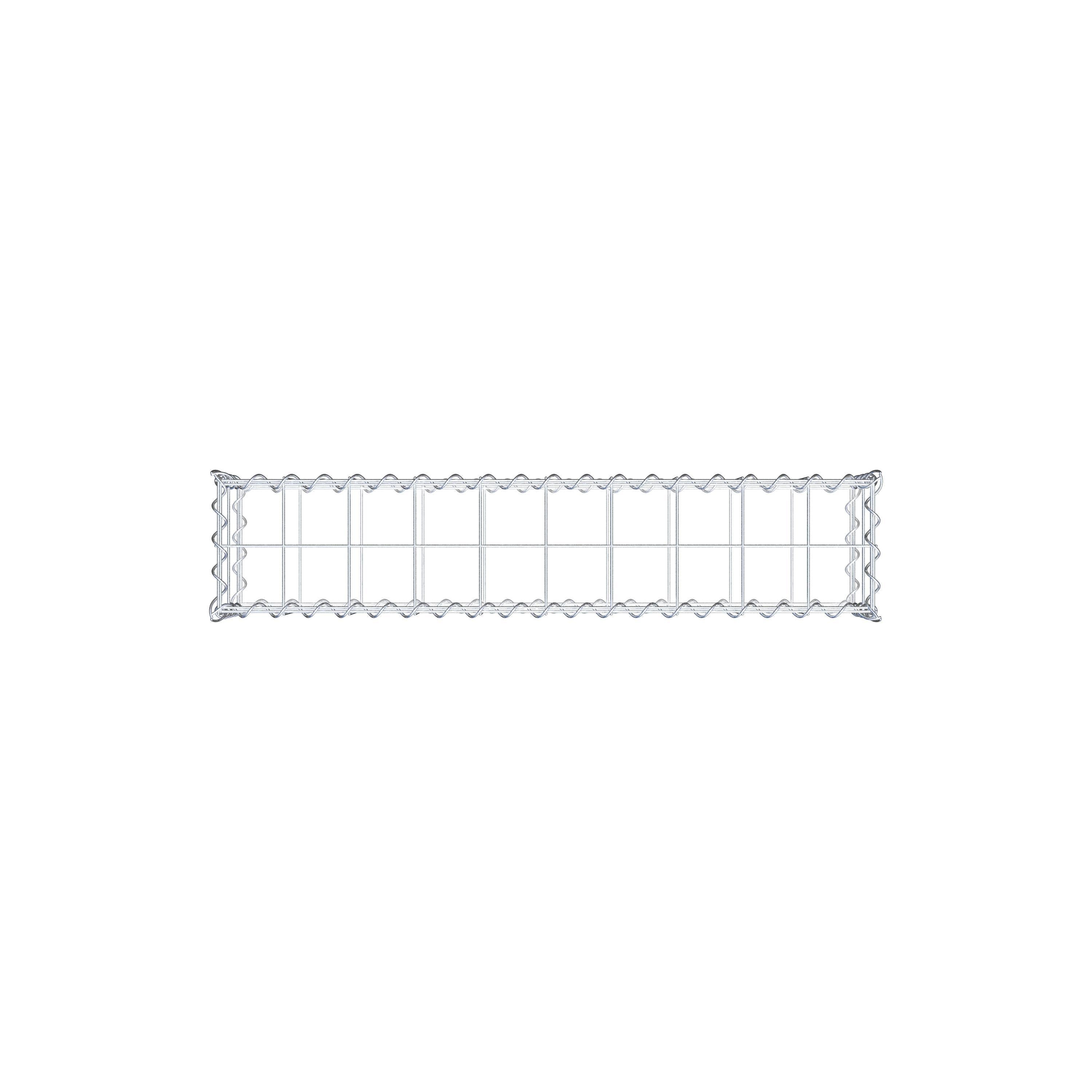 Gabion 100 cm x 20 cm x 20 cm (L x H x P), mailles 10 cm x 10 cm, spirale