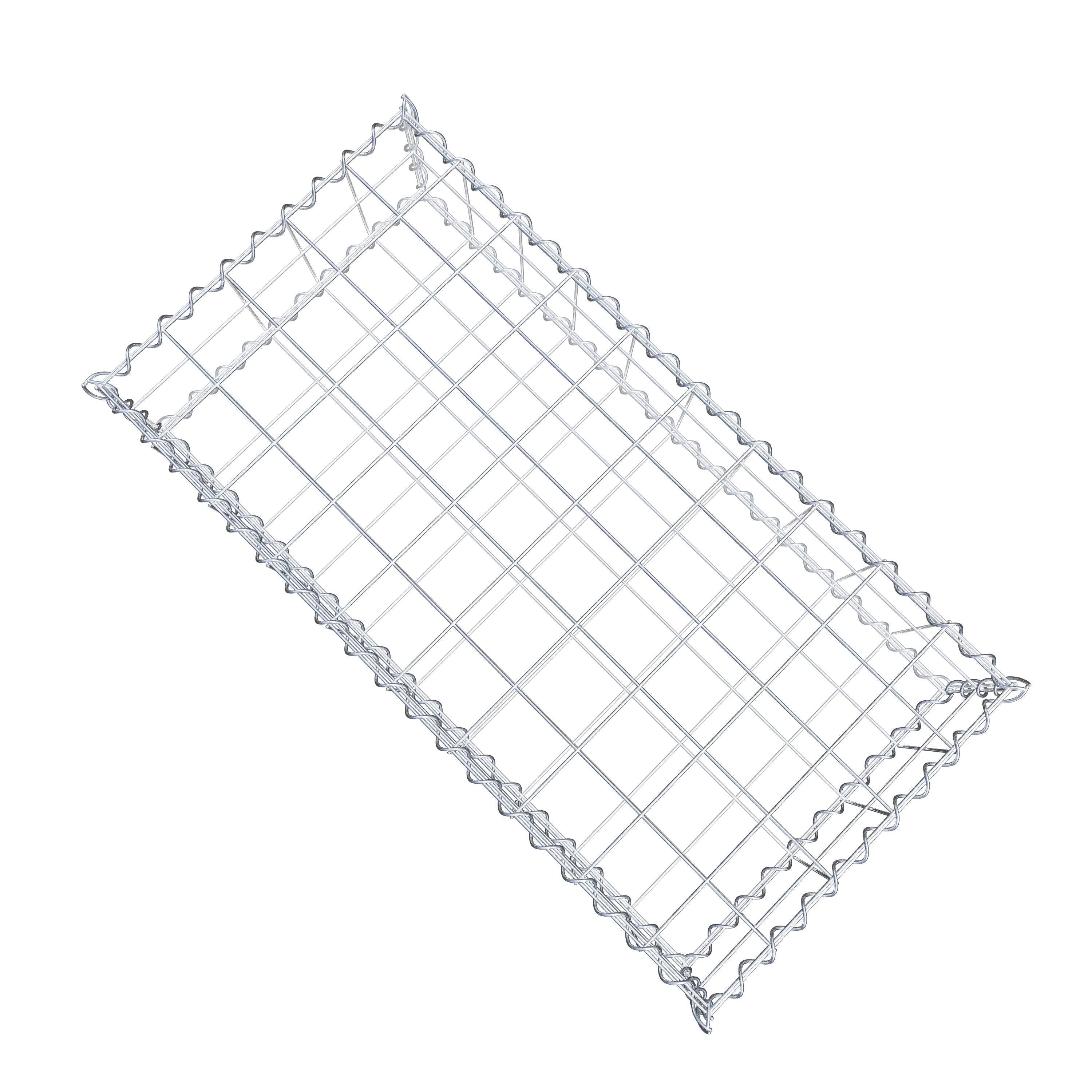 Gavión 100 cm x 20 cm x 50 cm (largo x alto x fondo), malla 10 cm x 10 cm, en espiral