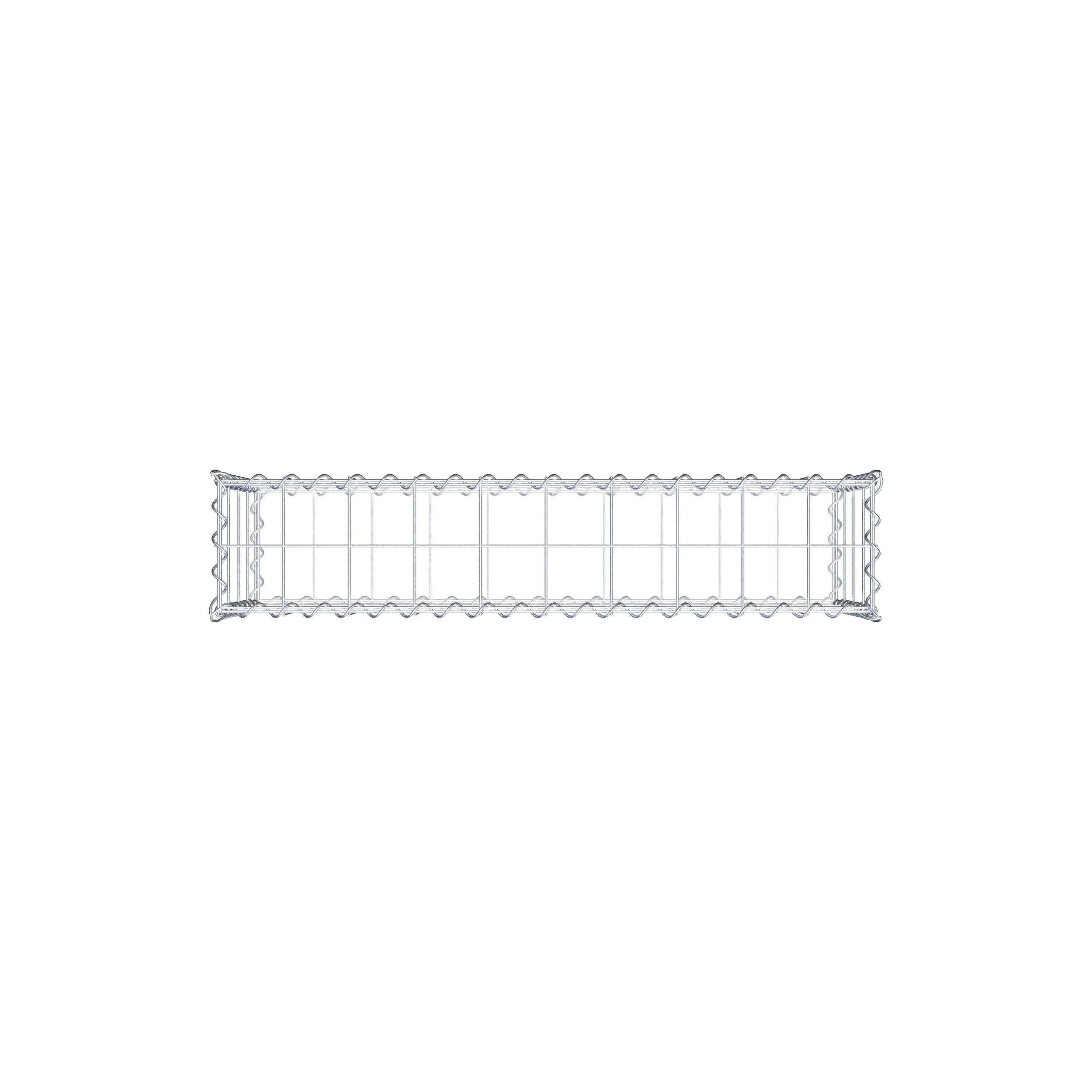 Gabion 100 cm x 40 cm x 20 cm (L x H x D), mesh size 10 cm x 10 cm, spiral