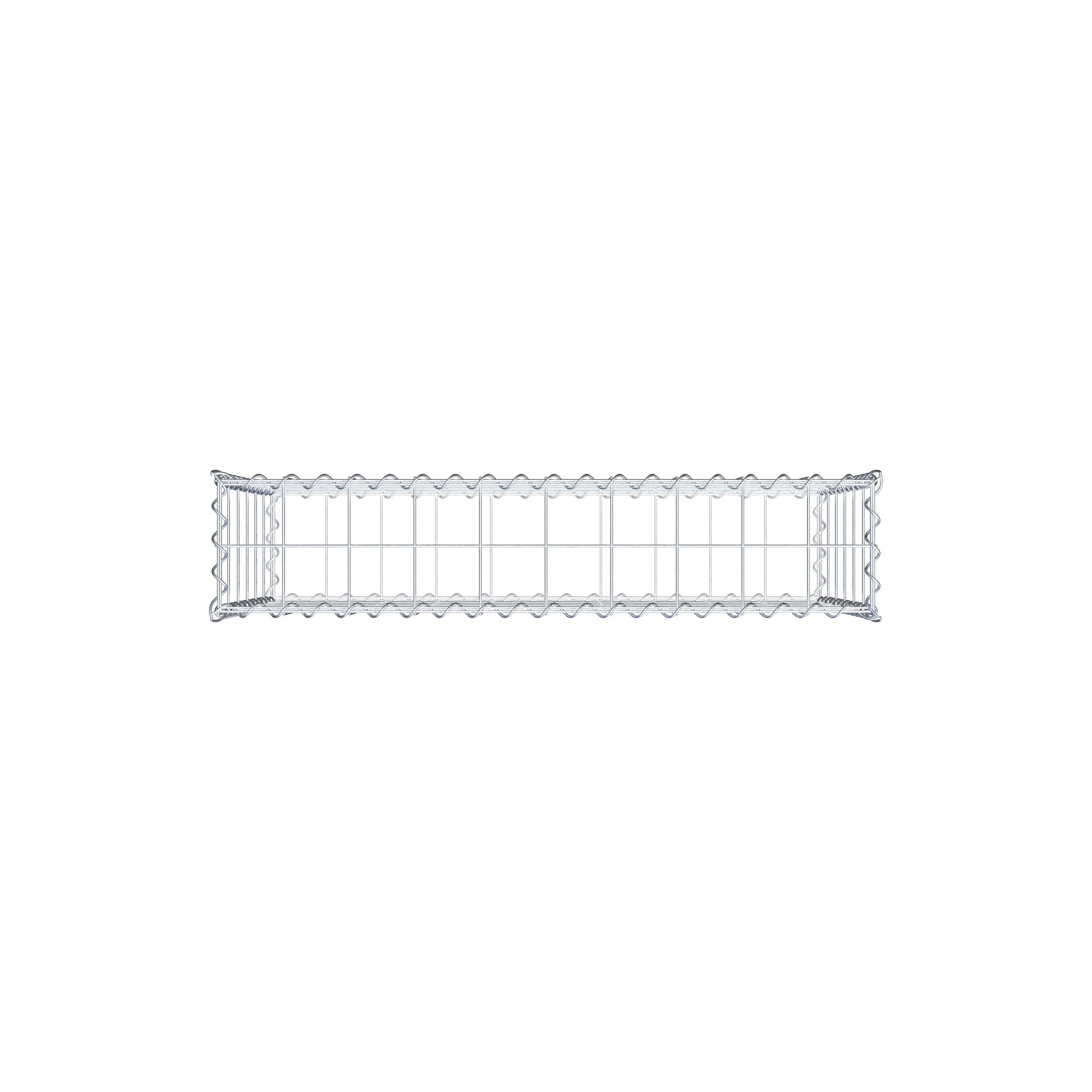 Gabion 100 cm x 60 cm x 20 cm (L x H x D), maskstorlek 10 cm x 10 cm, spiral