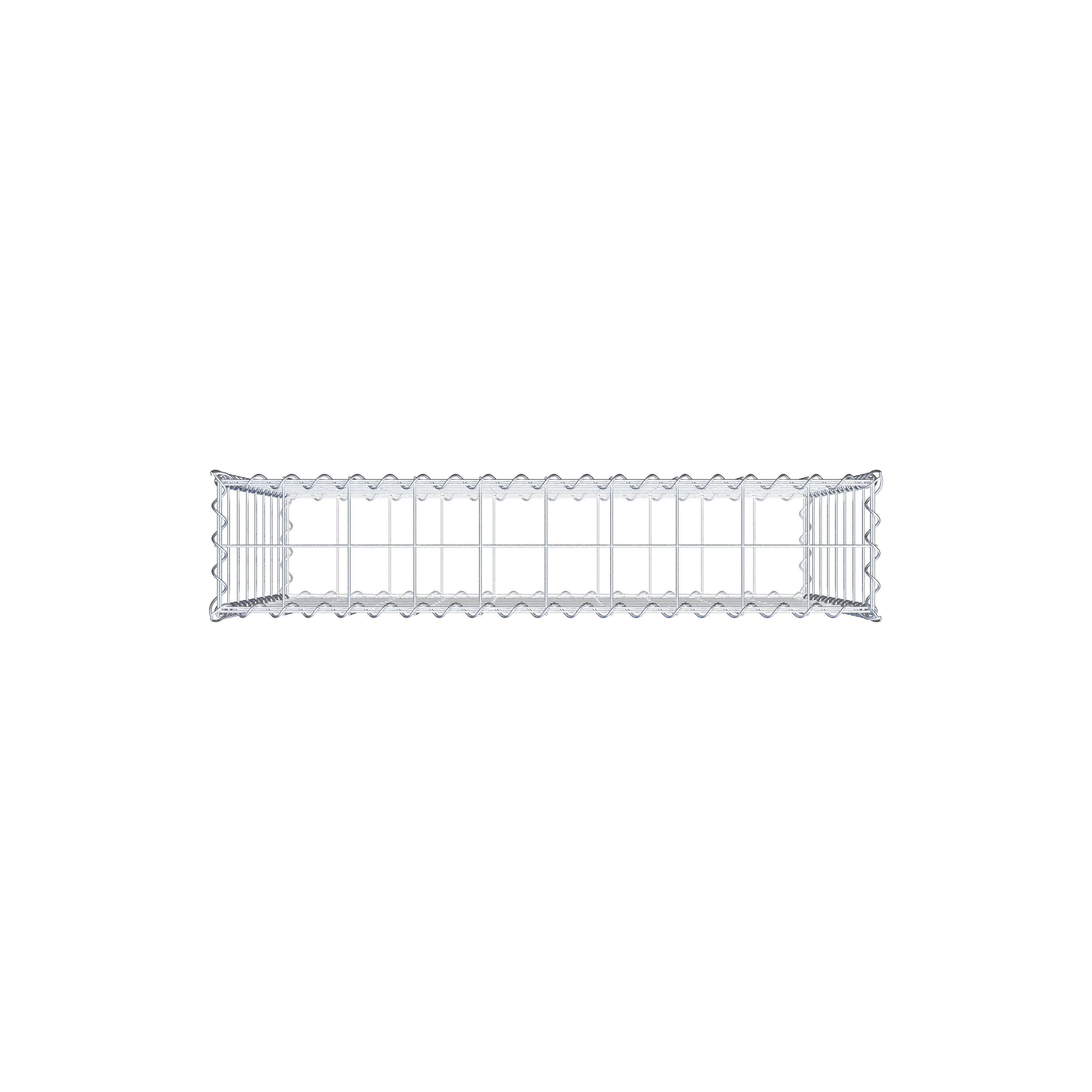 Gabion 100 cm x 80 cm x 20 cm (L x H x D), mesh size 10 cm x 10 cm, spiral
