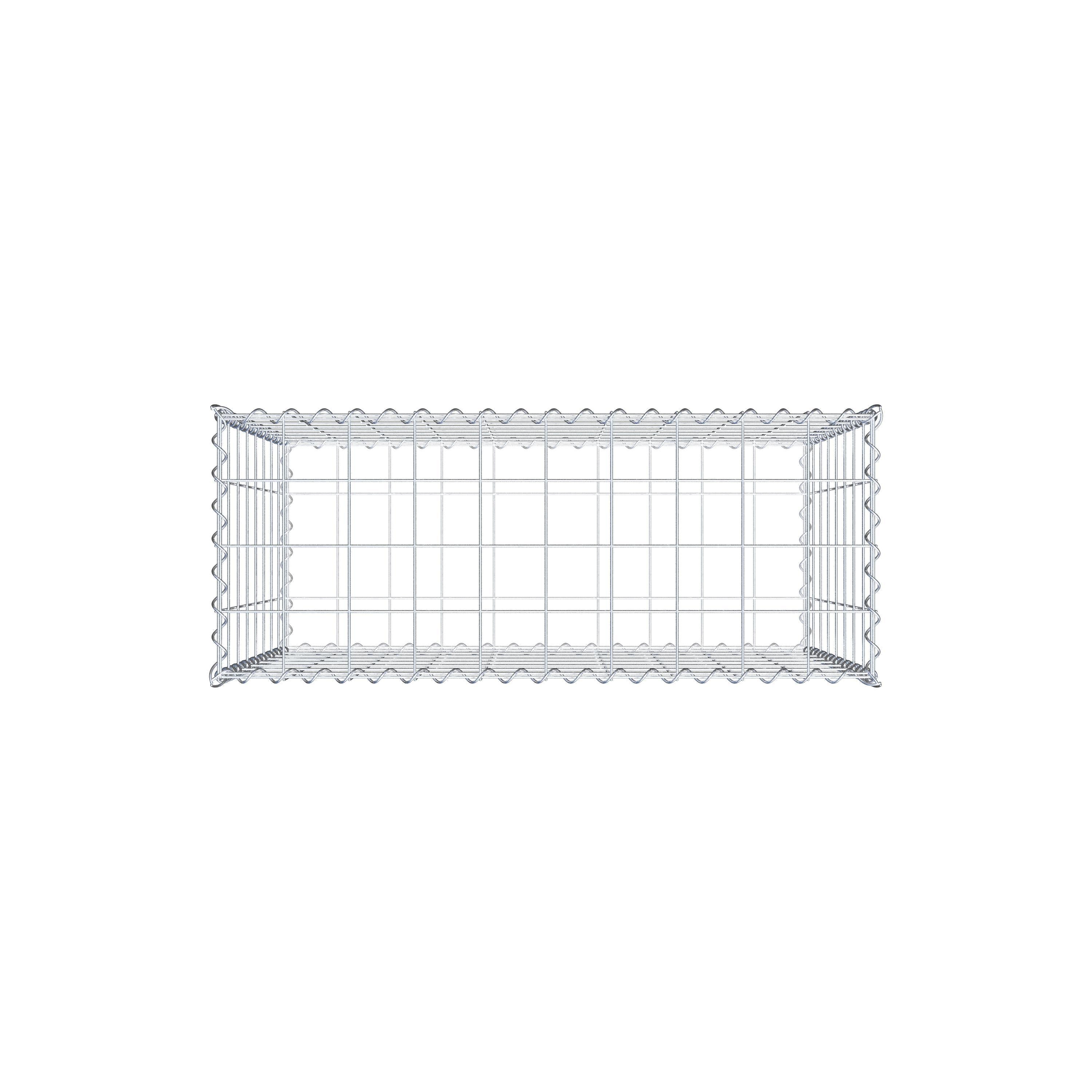 Gavión 100 cm x 80 cm x 40 cm (L x A x P), luz de malla 10 cm x 10 cm, en espiral