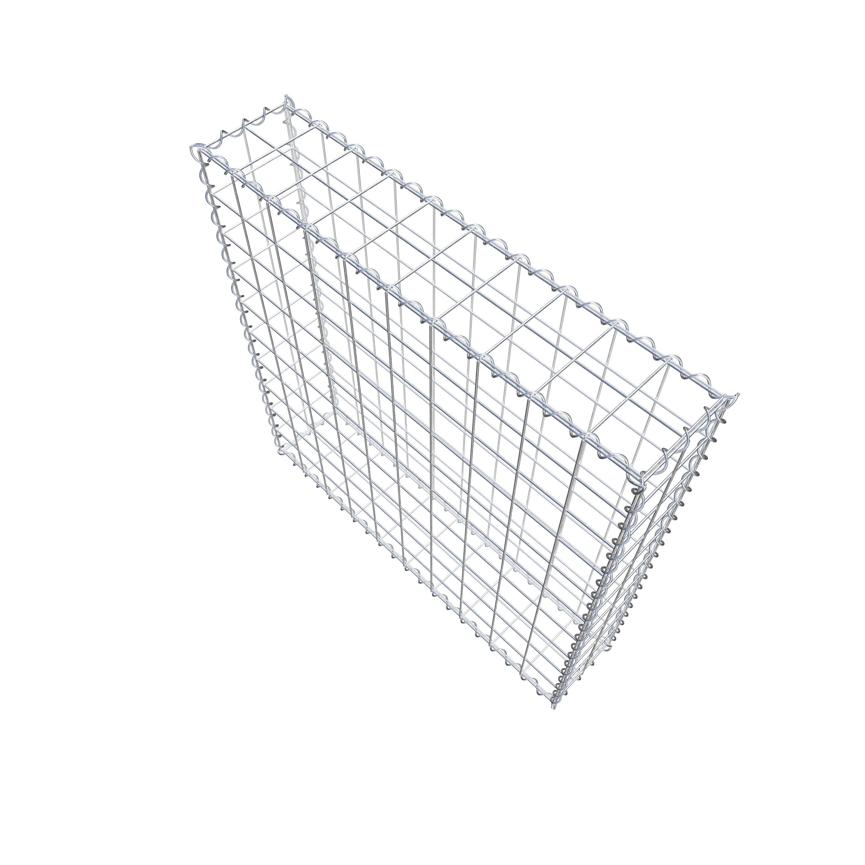 Gabion 100 cm x 100 cm x 20 cm (L x H x P), mailles 10 cm x 10 cm, spirale