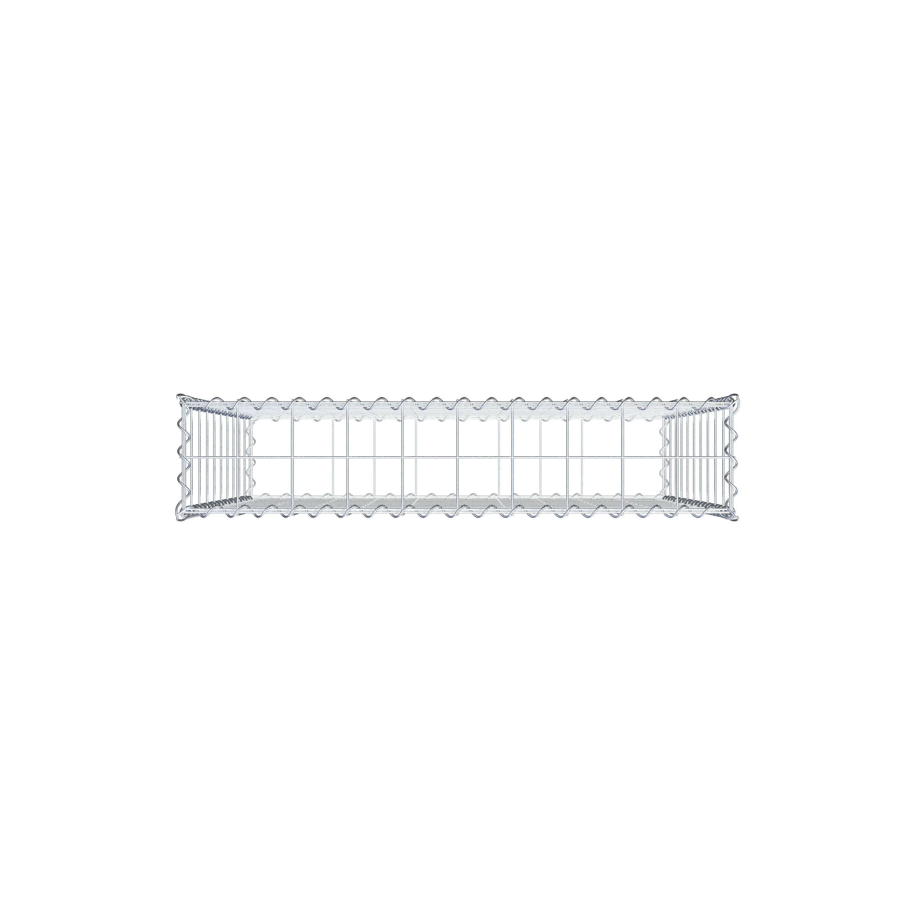 Gabion 100 cm x 100 cm x 20 cm (L x H x P), mailles 10 cm x 10 cm, spirale