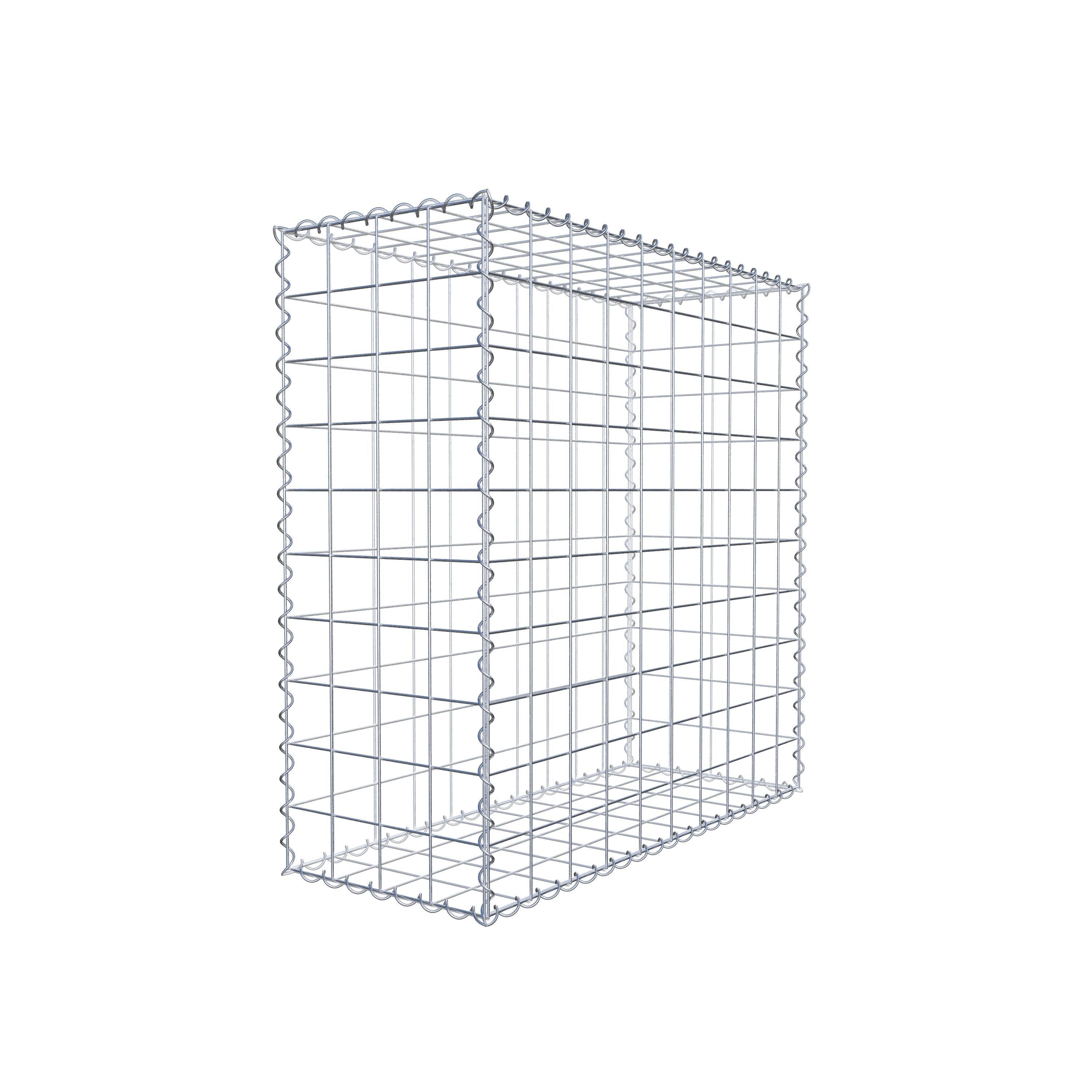 Gabione 100 cm x 100 cm x 40 cm (L x H x T), Maschenweite 10 cm x 10 cm, Spirale