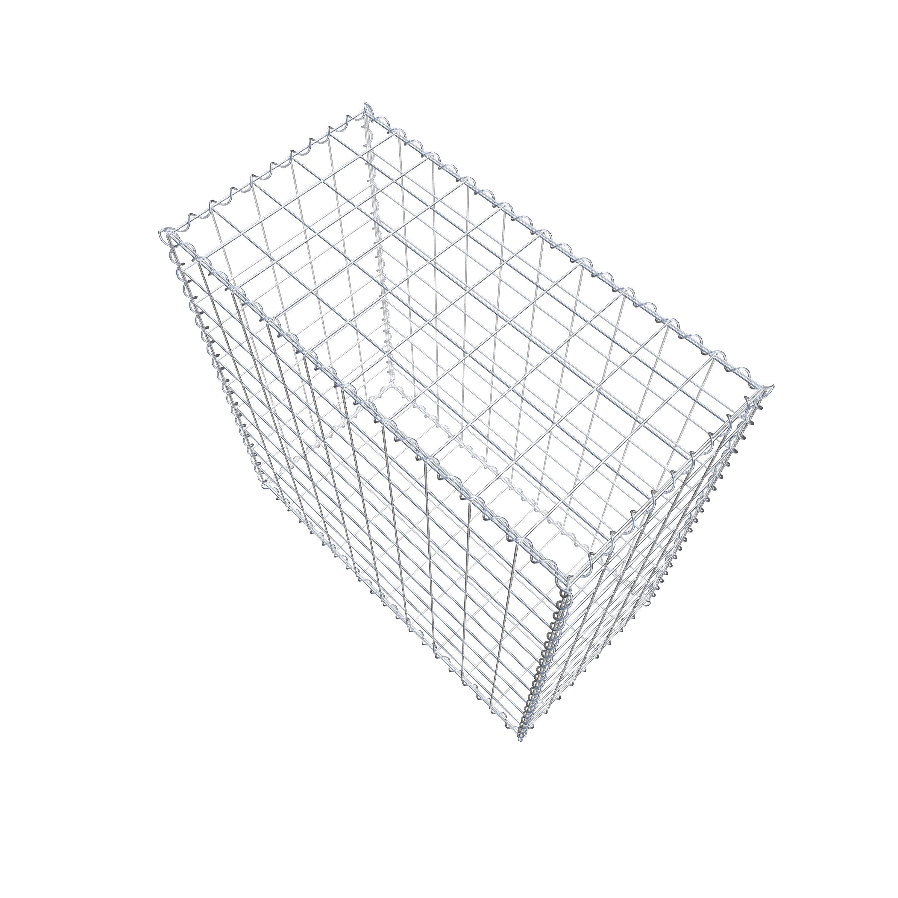 Gabion 100 cm x 100 cm x 50 cm (L x H x D), mesh size 10 cm x 10 cm, spiral