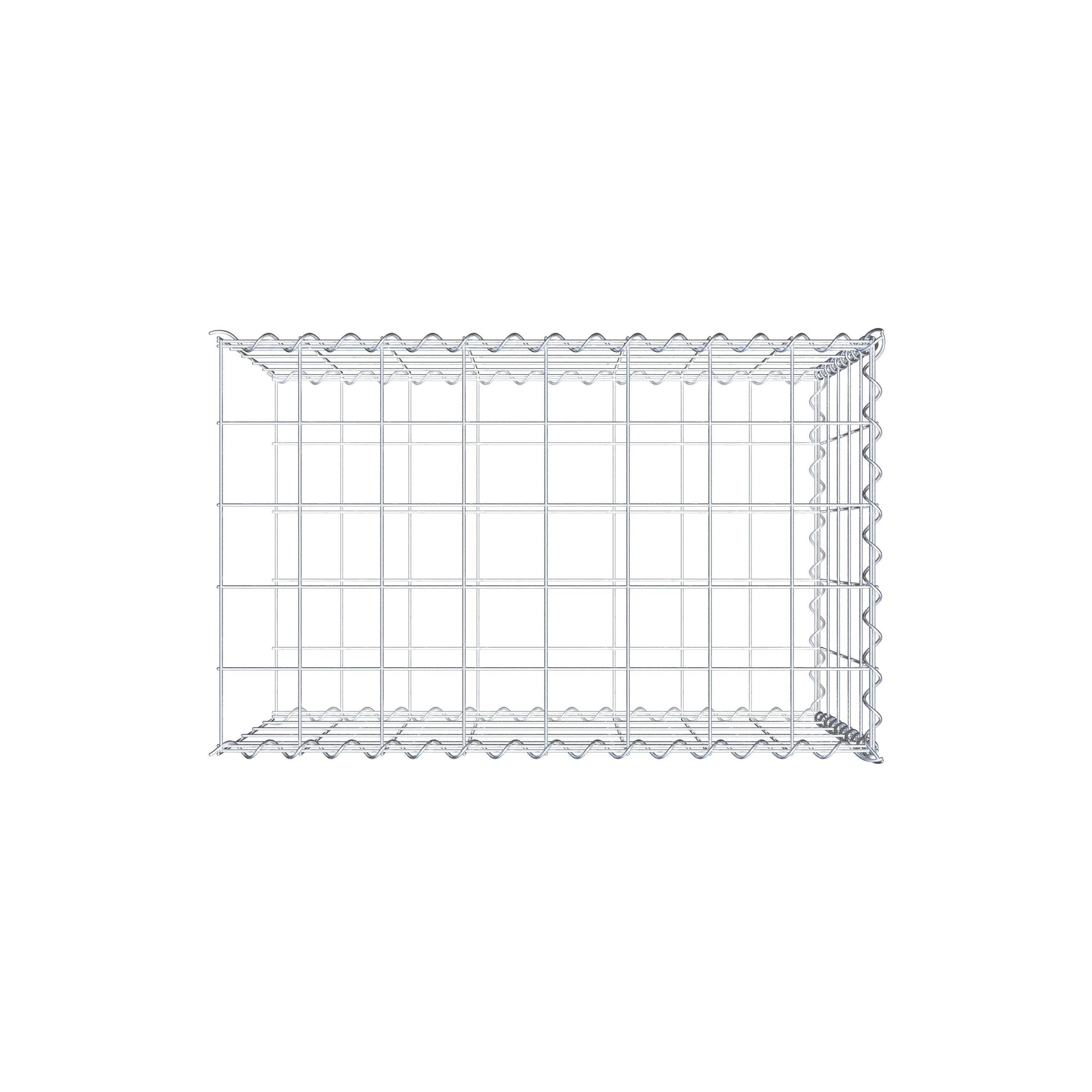 Add-on schanskorf type 2 80 cm x 50 cm x 50 cm (L x H x D), maaswijdte 10 cm x 10 cm, spiraal