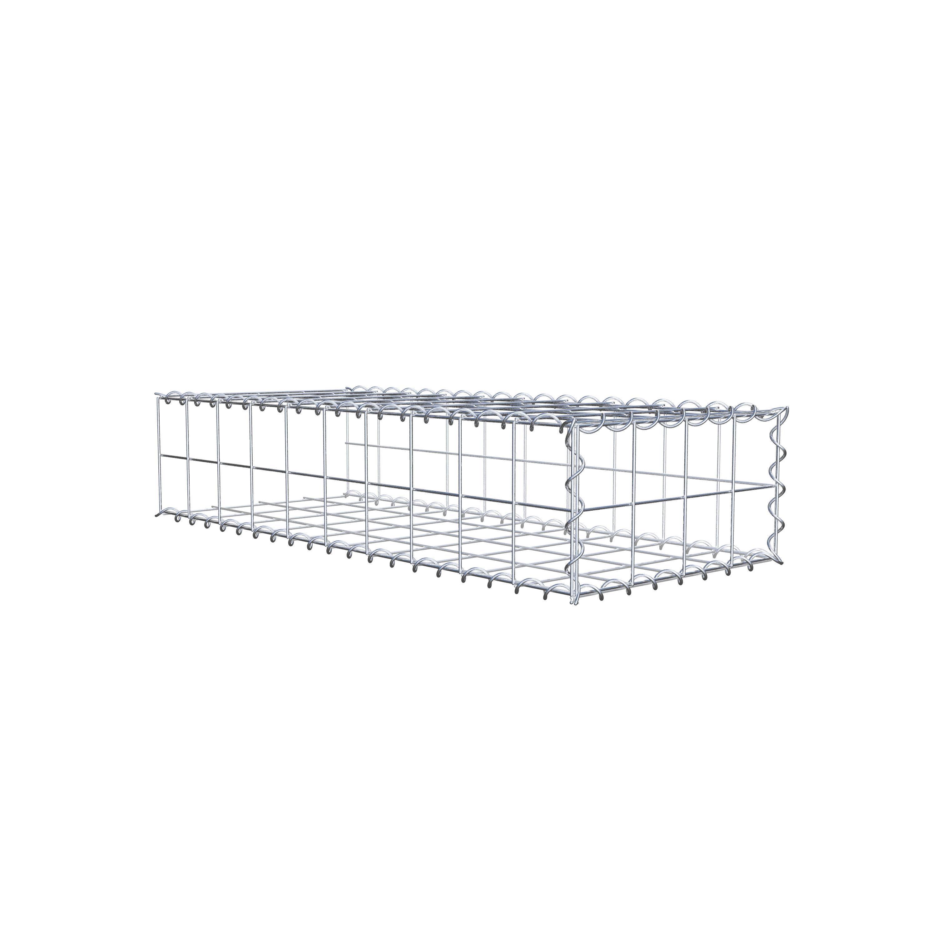 Grown-on gabion type 2 100 cm x 20 cm x 40 cm (L x H x D), mesh size 10 cm x 10 cm, spiral