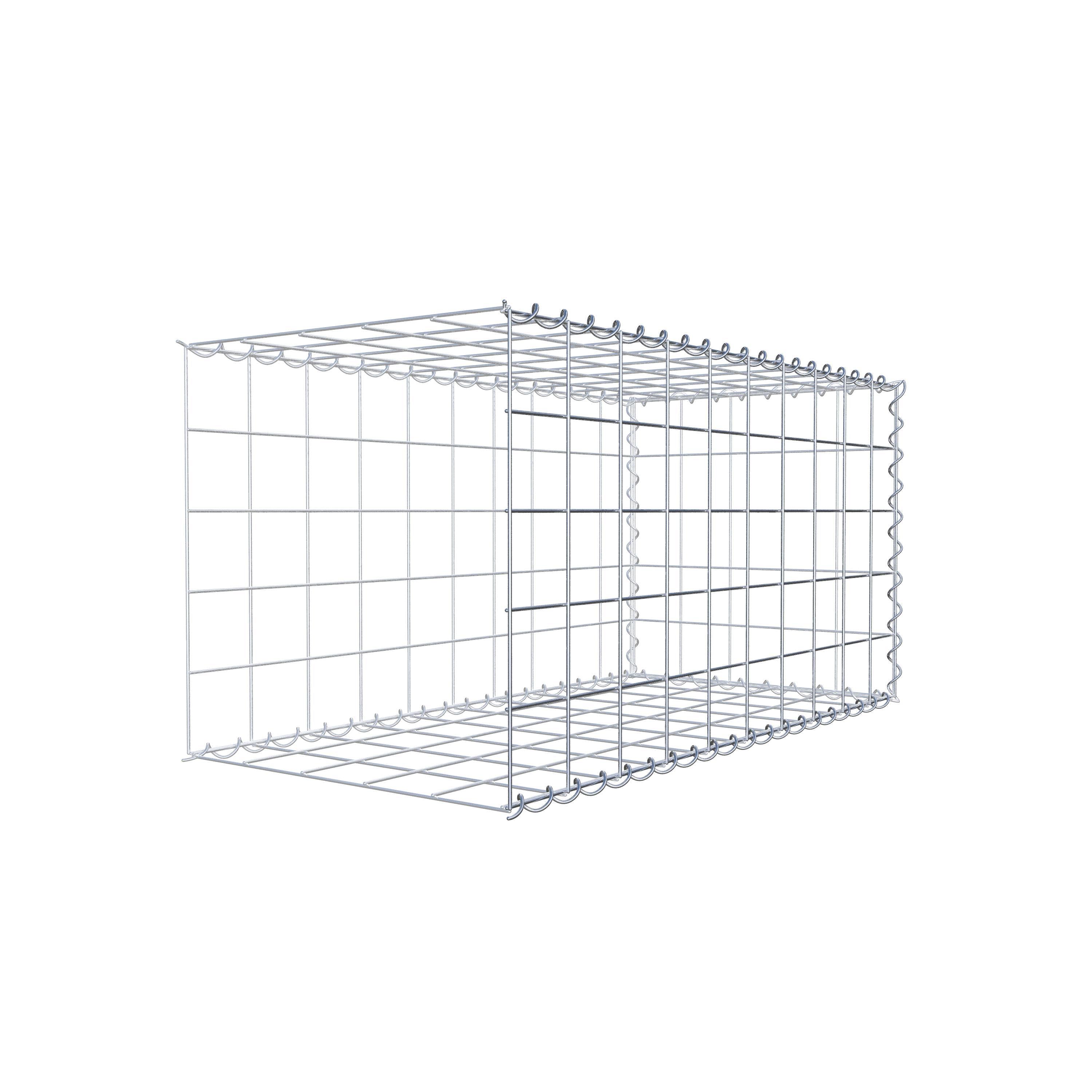 Gabion rapporté type 2 100 cm x 50 cm x 50 cm (L x H x P), mailles 10 cm x 10 cm, spirale