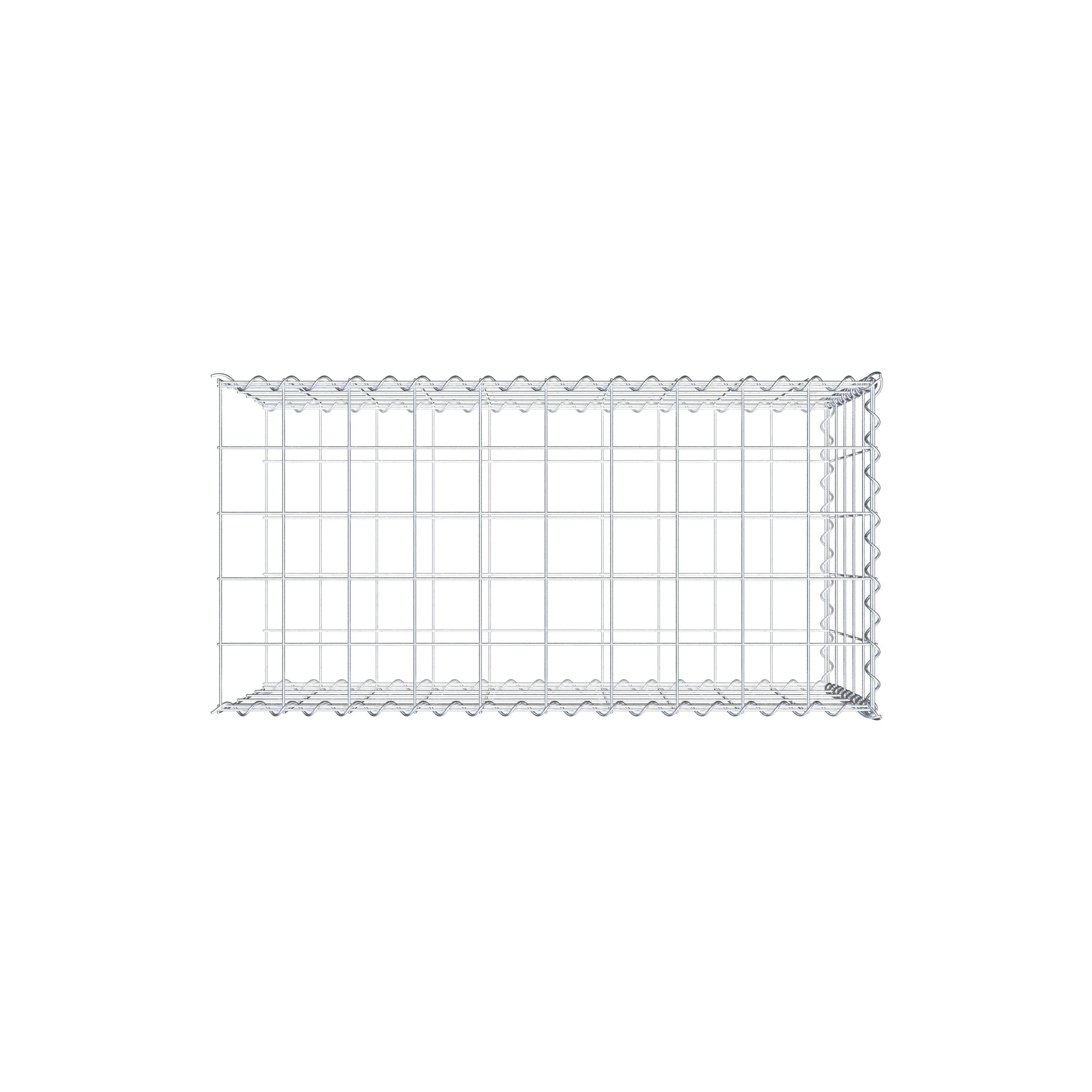 Gabion rapporté type 2 100 cm x 50 cm x 50 cm (L x H x P), mailles 10 cm x 10 cm, spirale