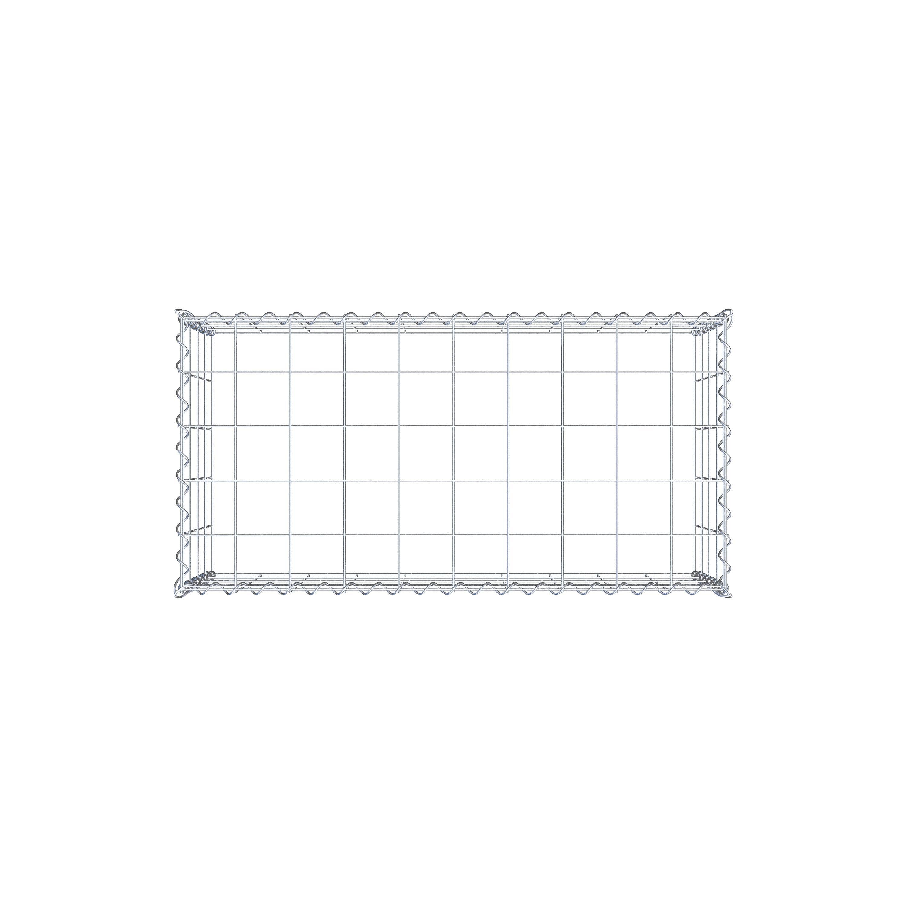 Opvokset gabion type 3 100 cm x 40 cm x 50 cm (L x H x D), maskestørrelse 10 cm x 10 cm, spiral