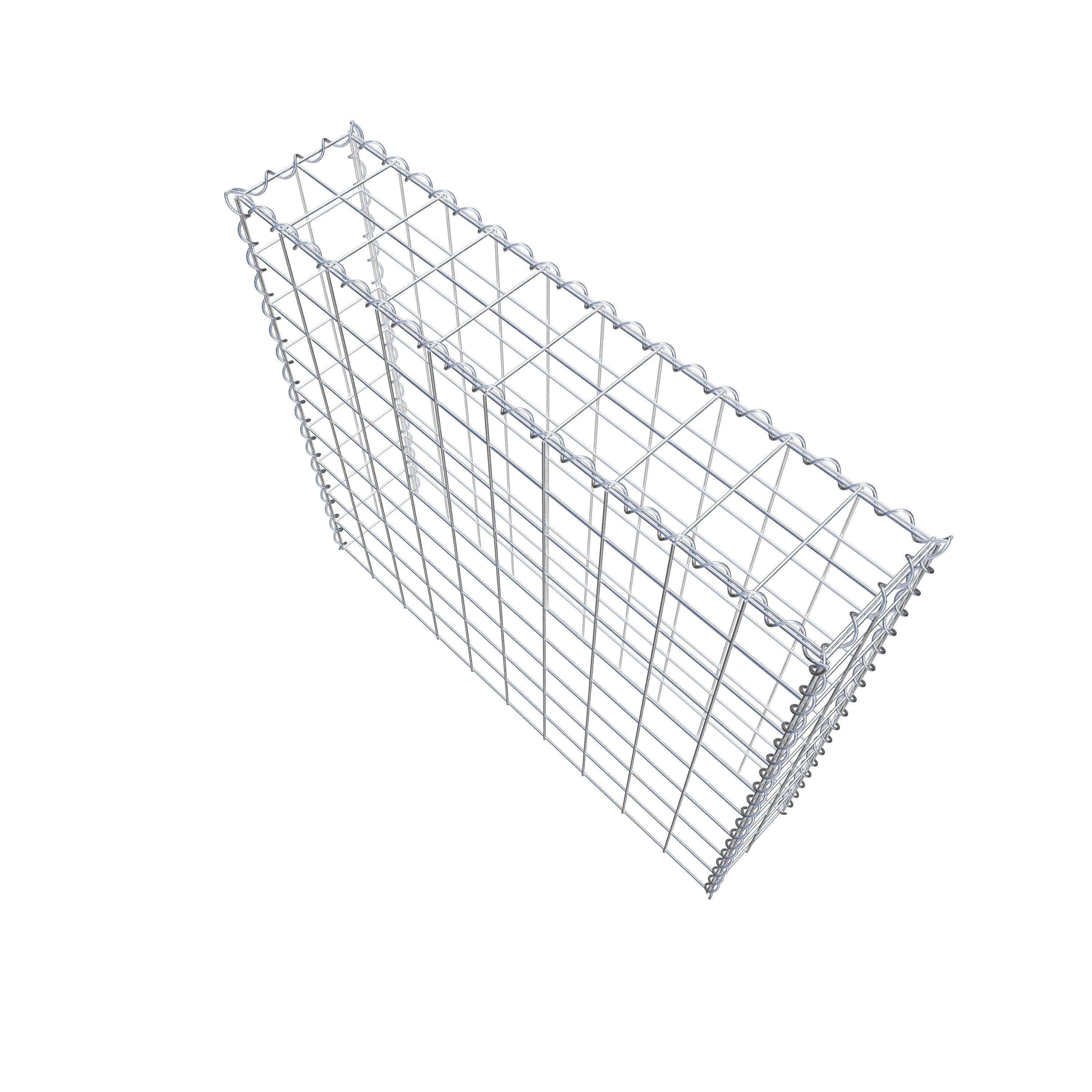 Gabion rapporté type 3 100 cm x 90 cm x 20 cm (L x H x P), mailles 10 cm x 10 cm, spirale