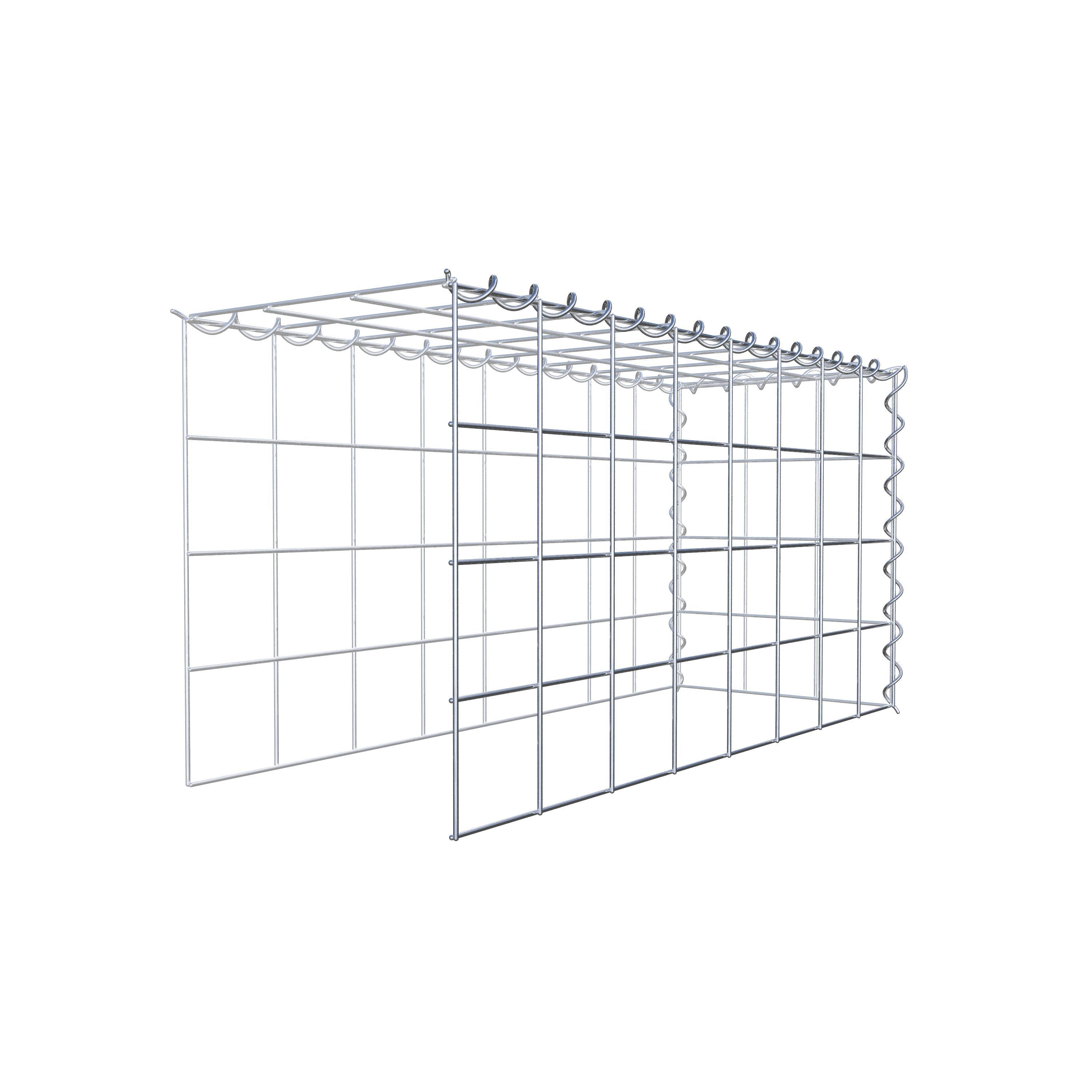 Gabion rapporté type 4 80 cm x 40 cm x 30 cm (L x H x P), mailles 10 cm x 10 cm, spirale