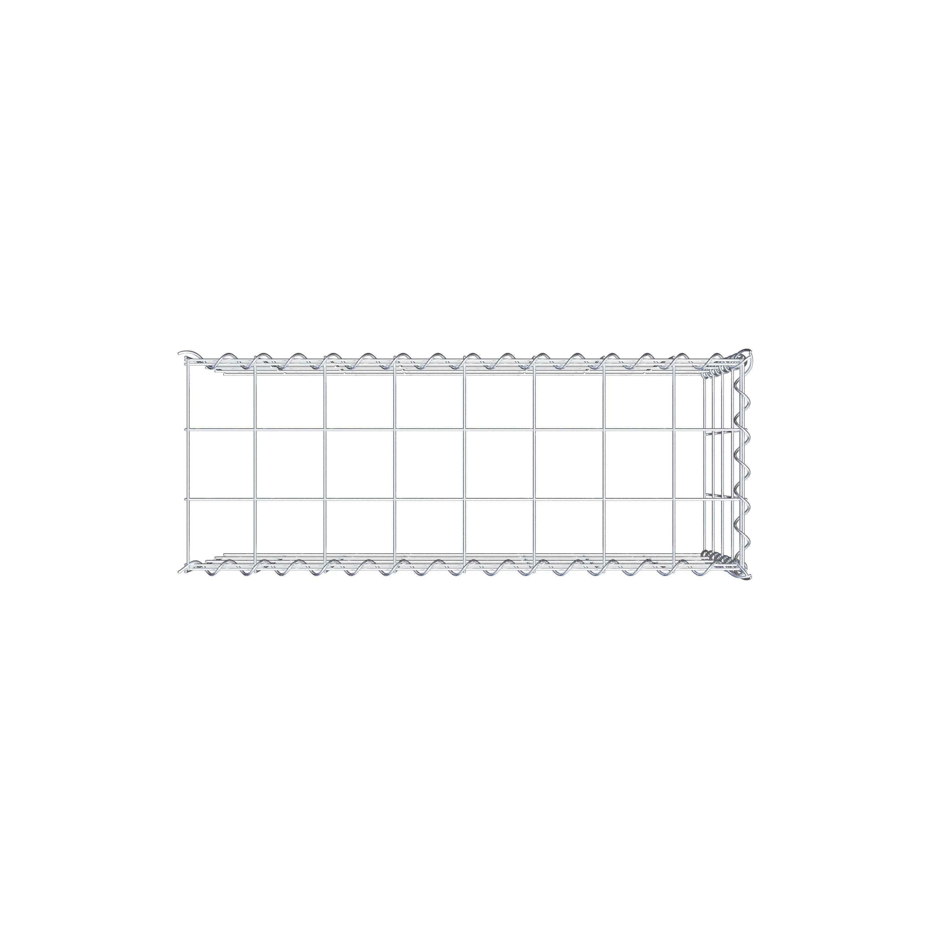 Gabion rapporté type 4 80 cm x 40 cm x 30 cm (L x H x P), mailles 10 cm x 10 cm, spirale