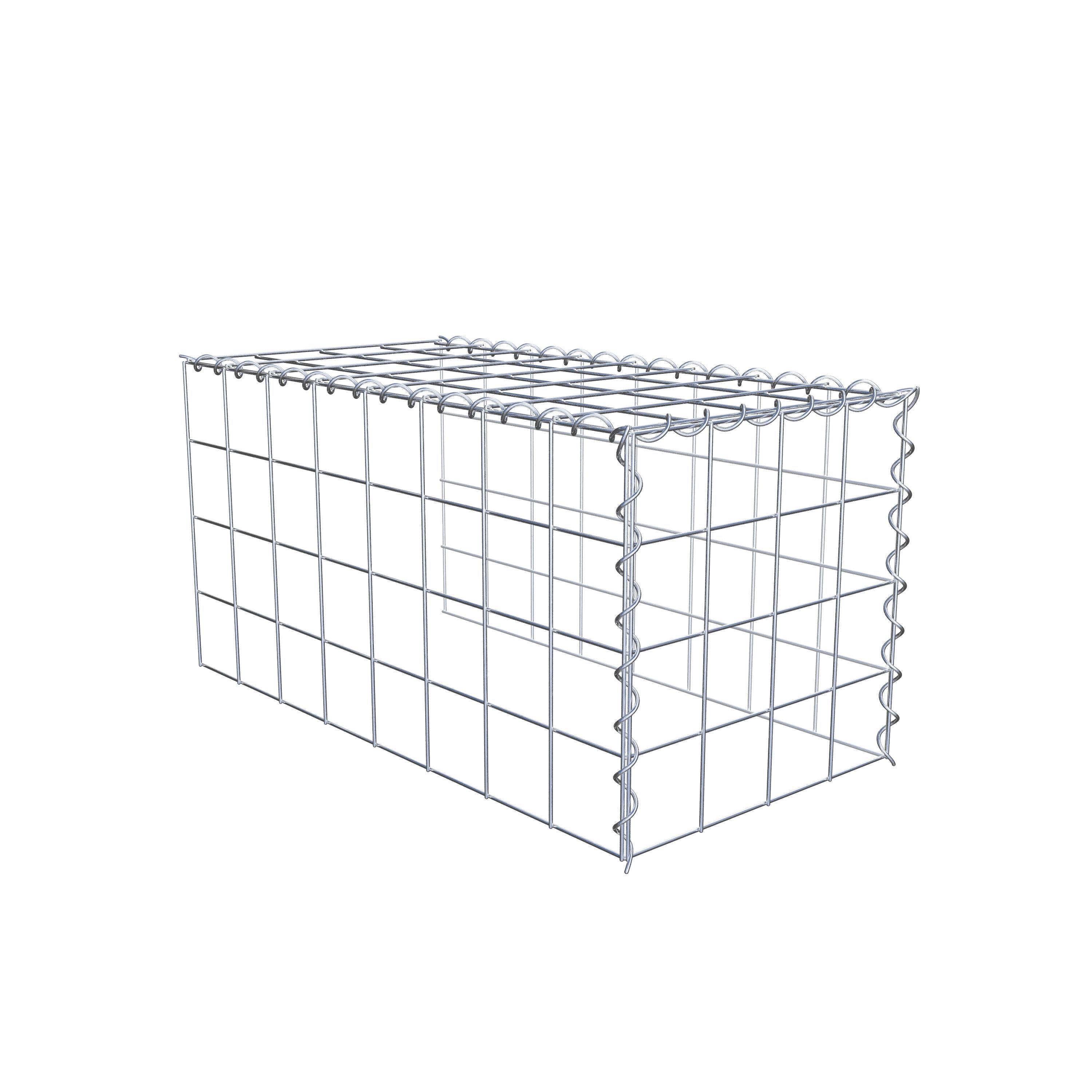 Gavión complementario tipo 4 80 cm x 40 cm x 40 cm (L x A x P), malla 10 cm x 10 cm, espiral