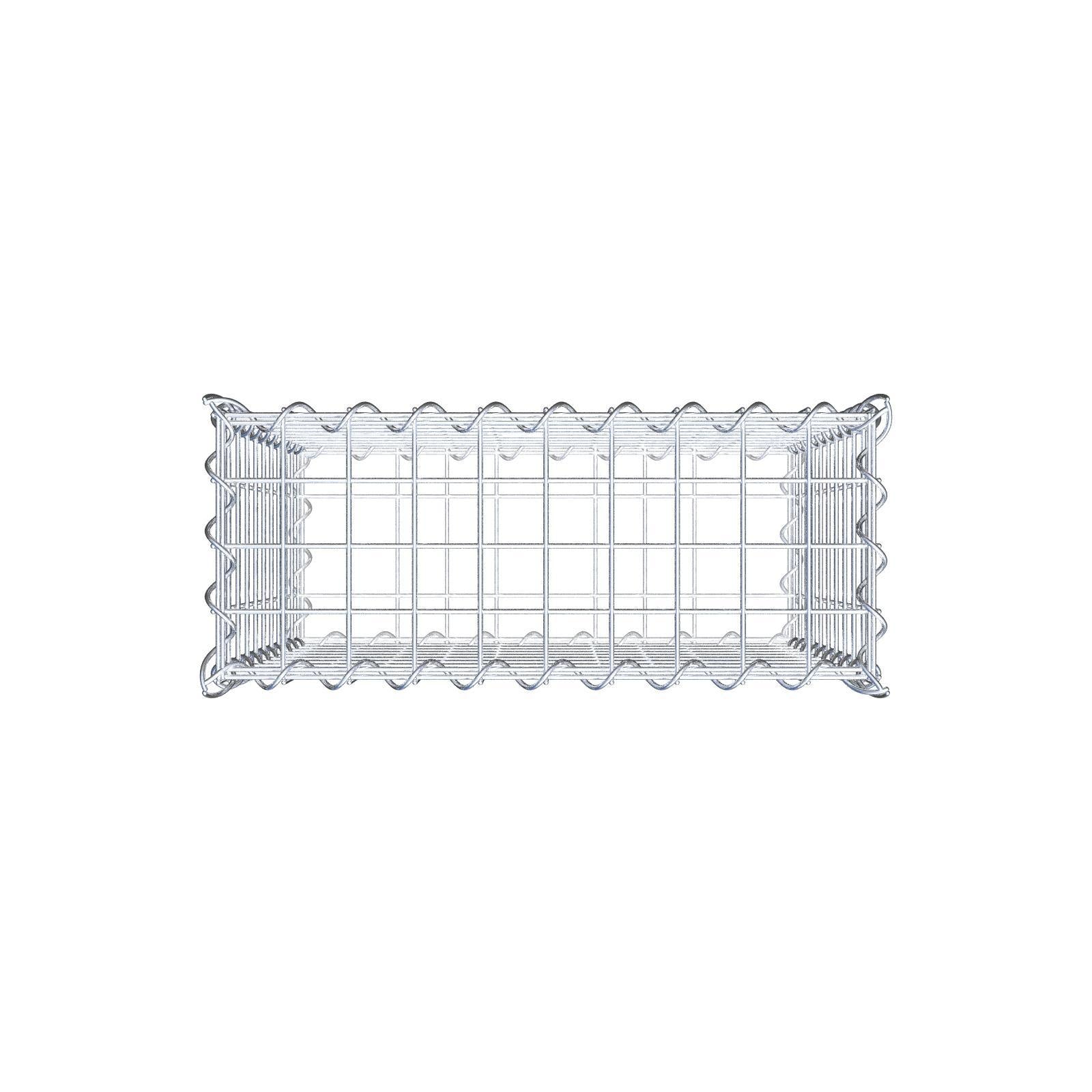 Gavión 50 cm x 50 cm x 20 cm (L x A x P), luz de malla 5 cm x 5 cm, en espiral