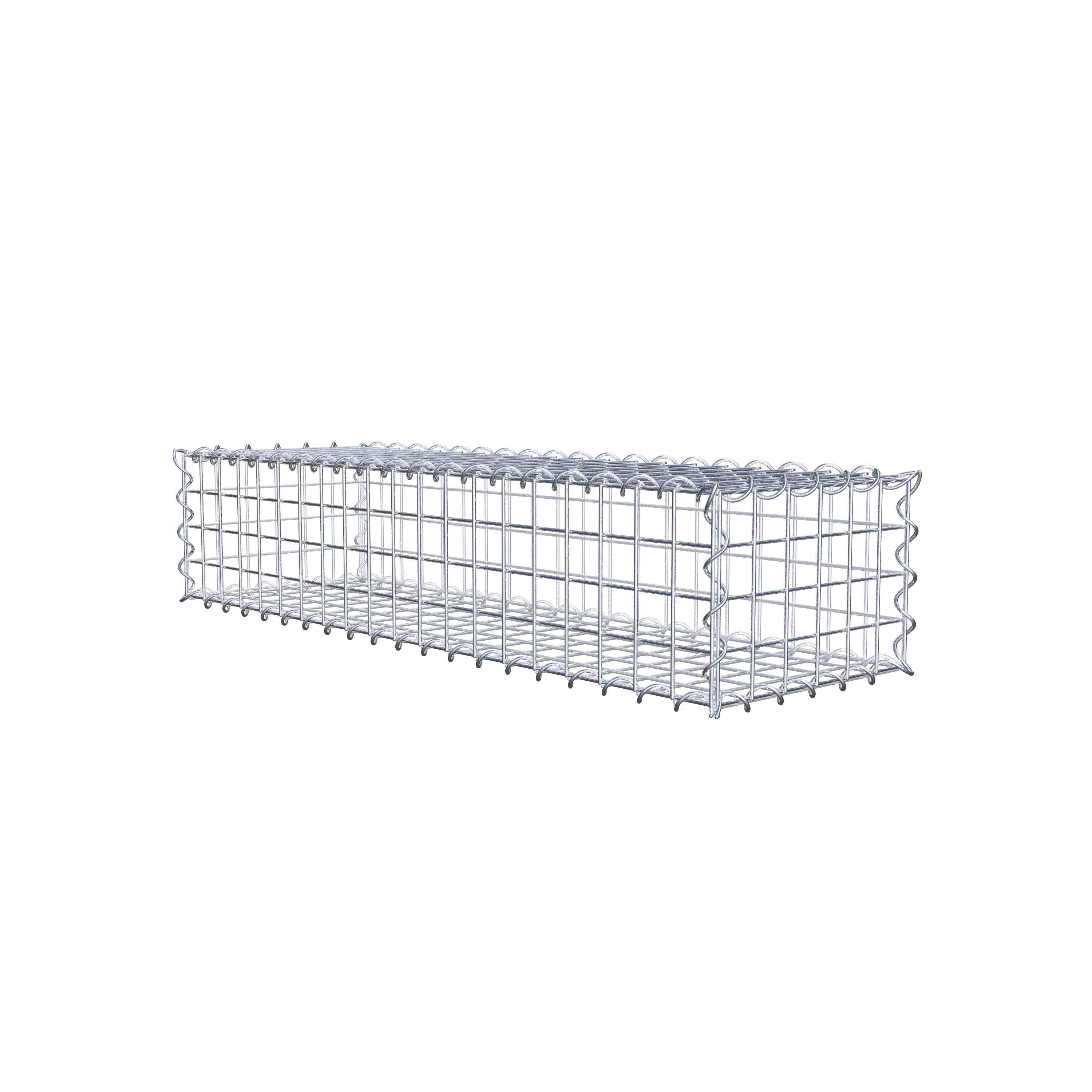 Gabion 100 cm x 20 cm x 30 cm (L x H x D), maskestørrelse 5 cm x 5 cm, spiral