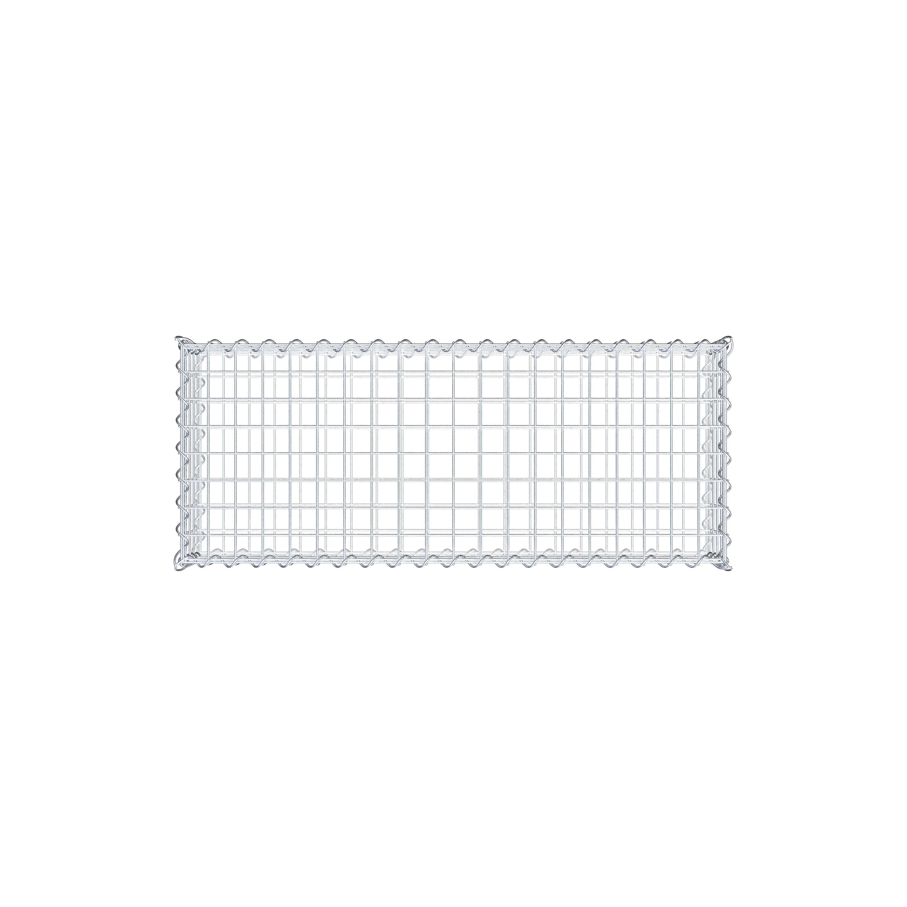 Gabion 100 cm x 20 cm x 40 cm (L x H x D), maskstorlek 5 cm x 5 cm, spiral