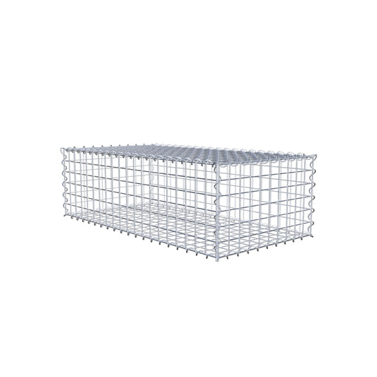 Gabion 100 cm x 30 cm x 50 cm (L x H x D), maskstorlek 5 cm x 5 cm, spiral