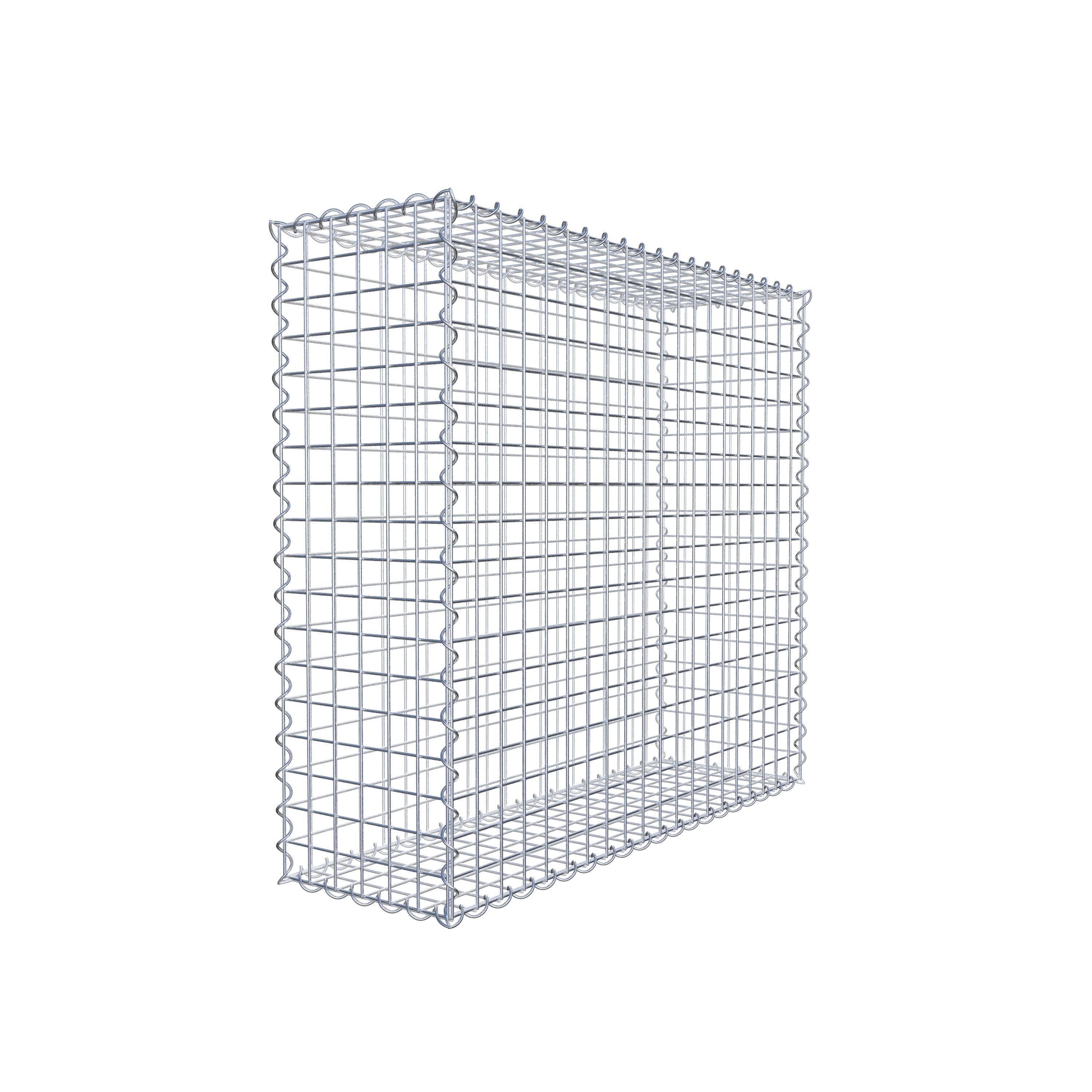 Gabion 100 cm x 90 cm x 30 cm (L x H x D), mesh size 5 cm x 5 cm, spiral