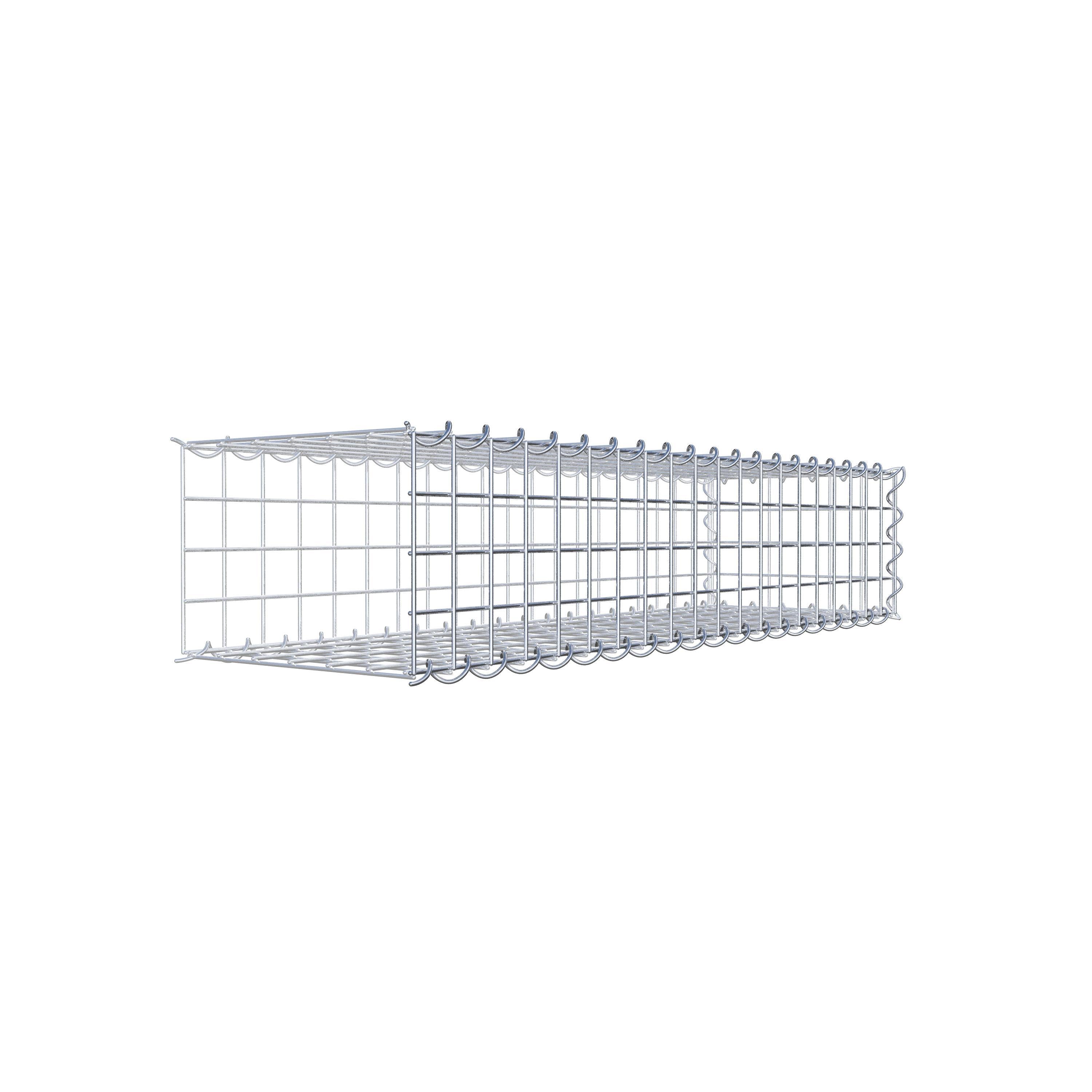 Grown-on gabion type 2 100 cm x 20 cm x 30 cm (L x H x D), mesh size 5 cm x 5 cm, spiral