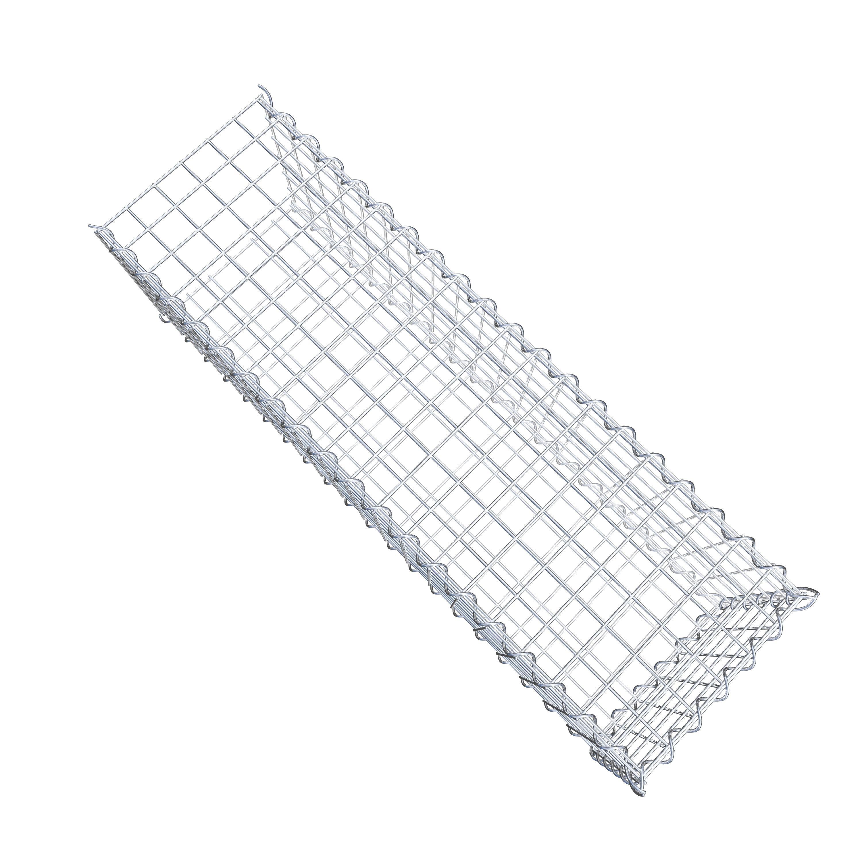 Gabion rapporté type 2 100 cm x 30 cm x 30 cm (L x H x P), mailles 5 cm x 5 cm, spirale