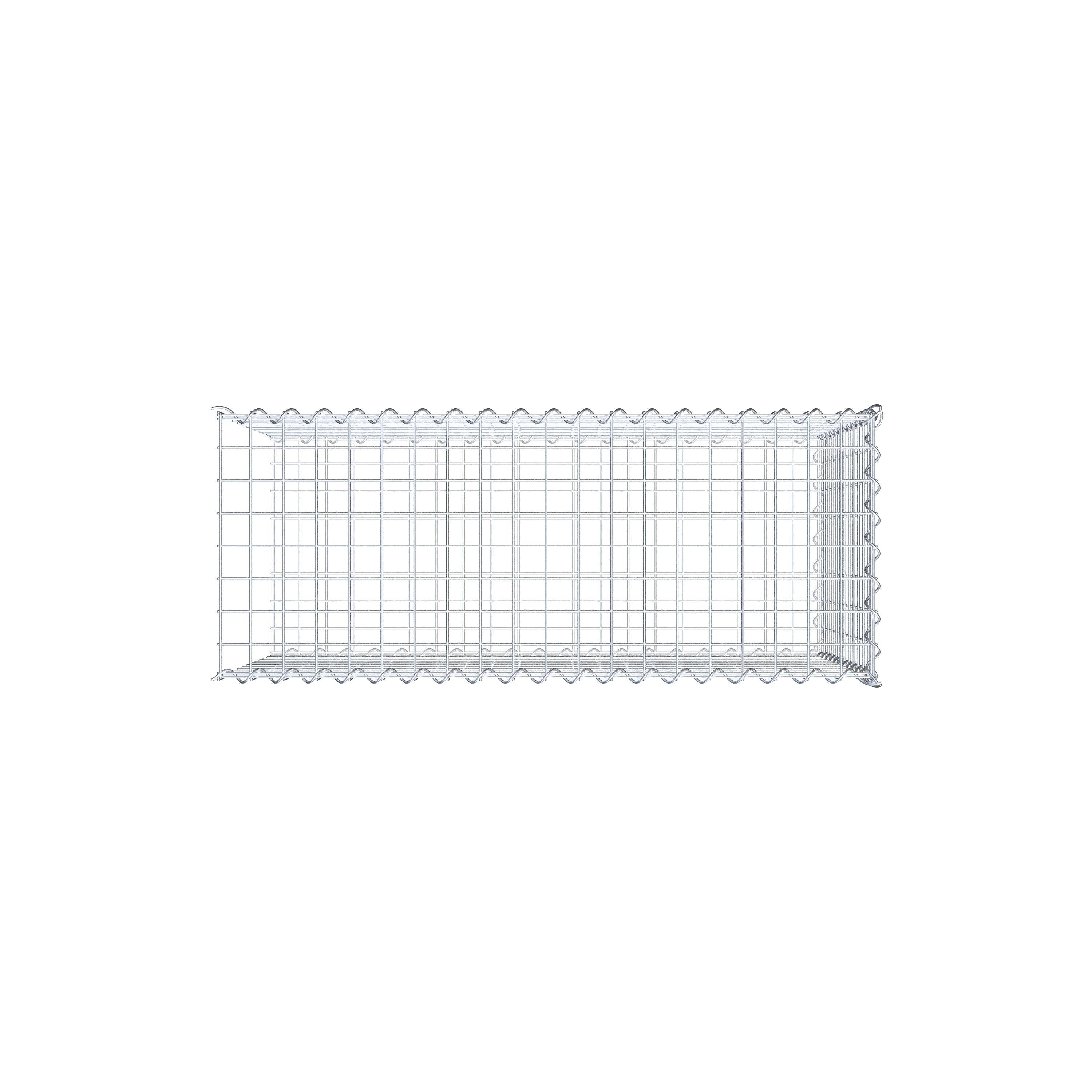 Gabion rapporté type 2 100 cm x 60 cm x 40 cm (L x H x P), mailles 5 cm x 5 cm, spirale
