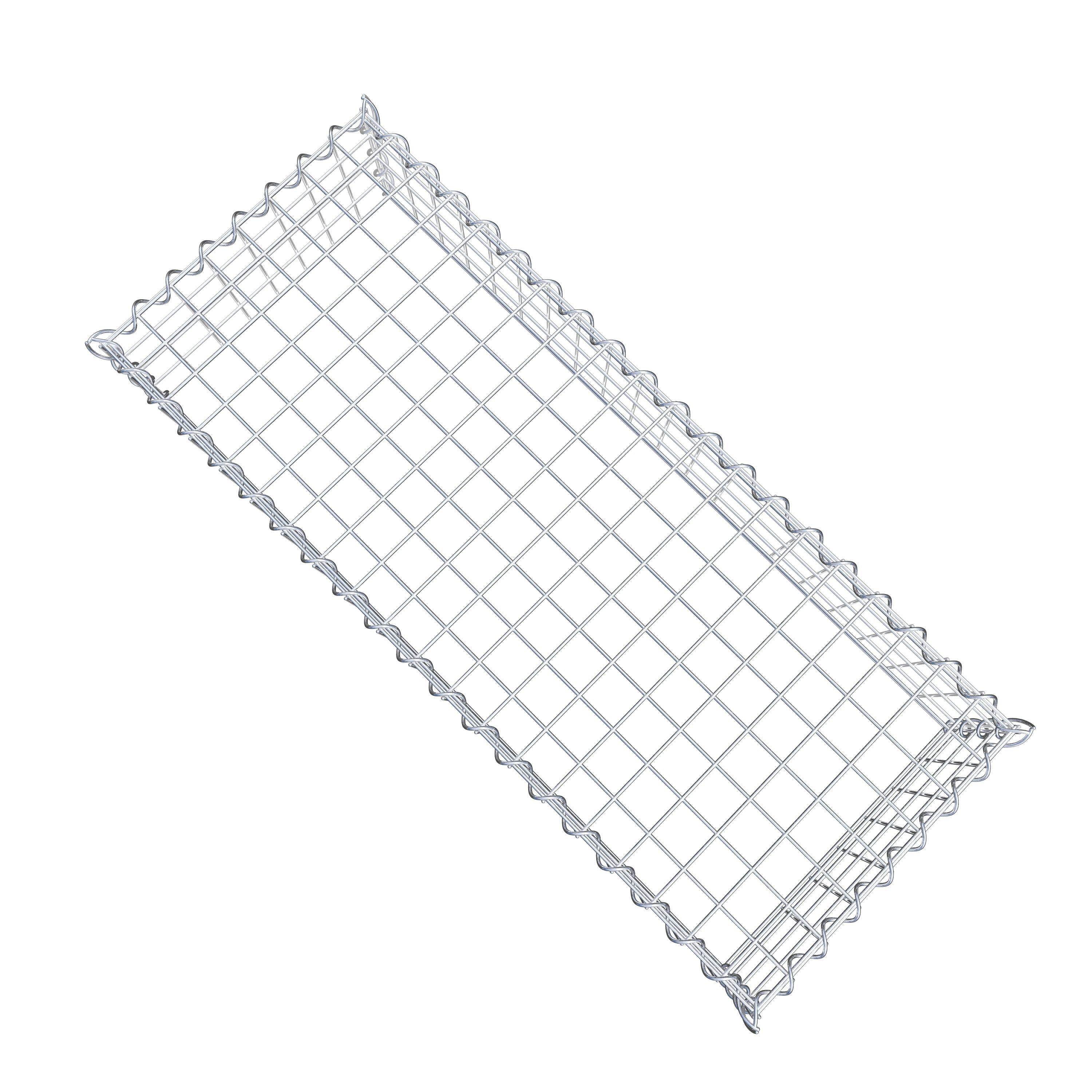 Gabion rapporté type 3 100 cm x 20 cm x 40 cm (L x H x P), mailles 5 cm x 5 cm, spirale