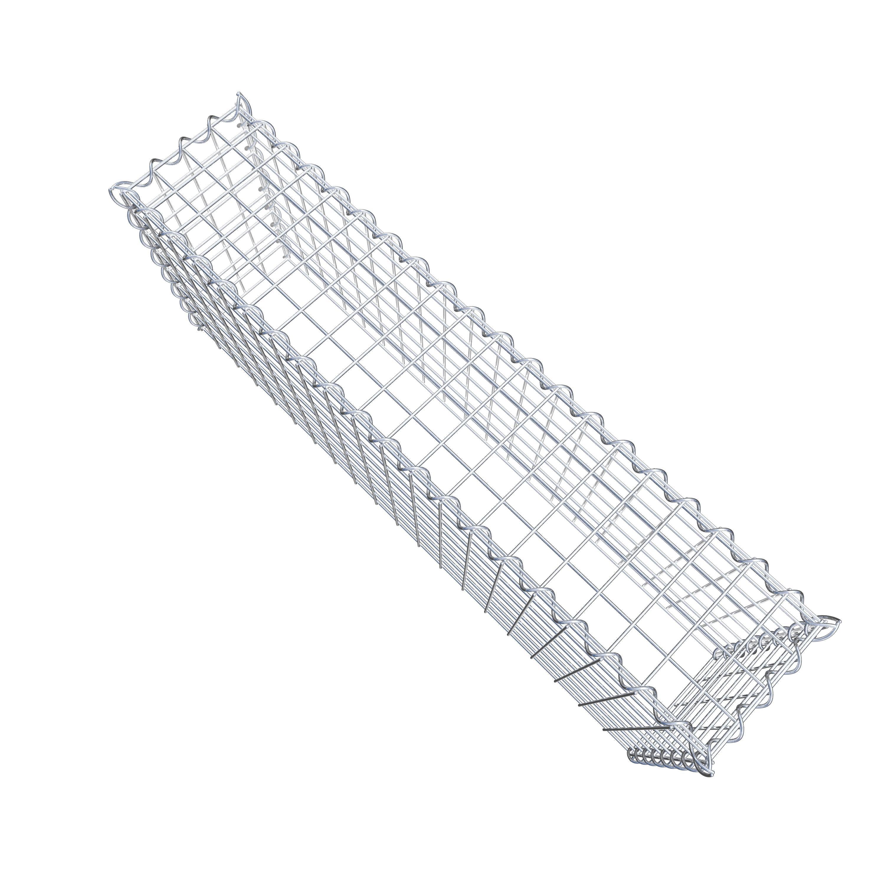 Add-on schanskorf type 3 100 cm x 40 cm x 20 cm (L x H x D), maaswijdte 5 cm x 5 cm, spiraalvormig