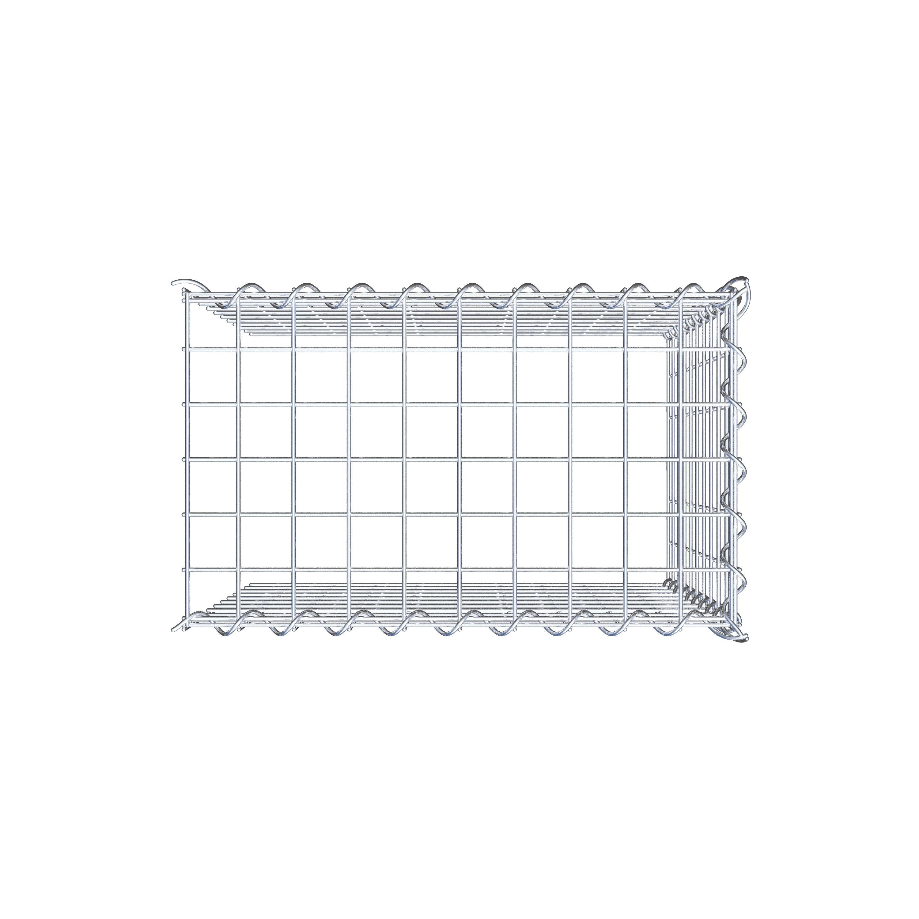 Fourche rapportée type 4 50 cm x 50 cm x 30 cm (L x H x P), mailles 5 cm x 5 cm, spirale