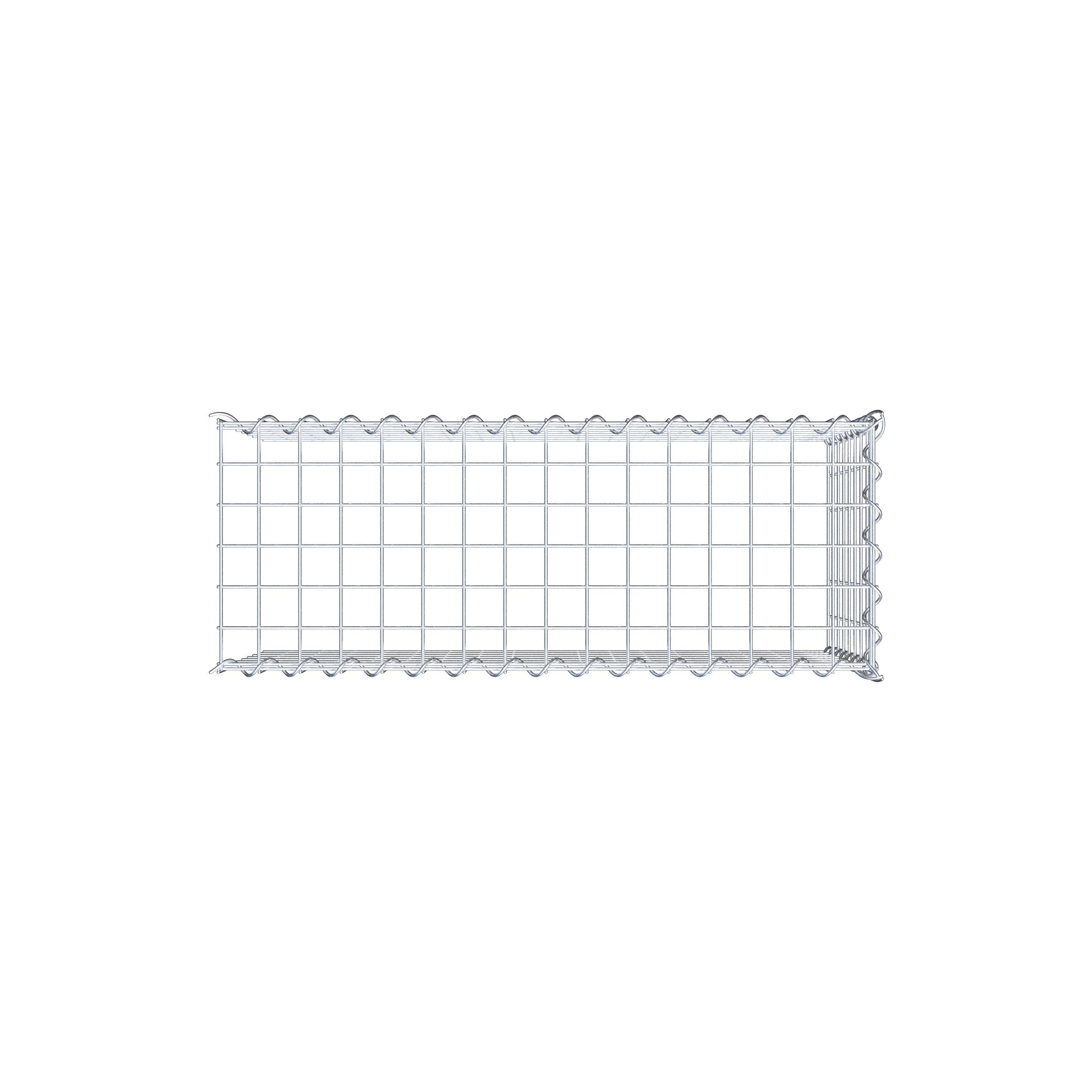 Gabbione aggiuntivo tipo 4 80 cm x 40 cm x 30 cm (L x H x P), dimensione maglia 5 cm x 5 cm, a spirale