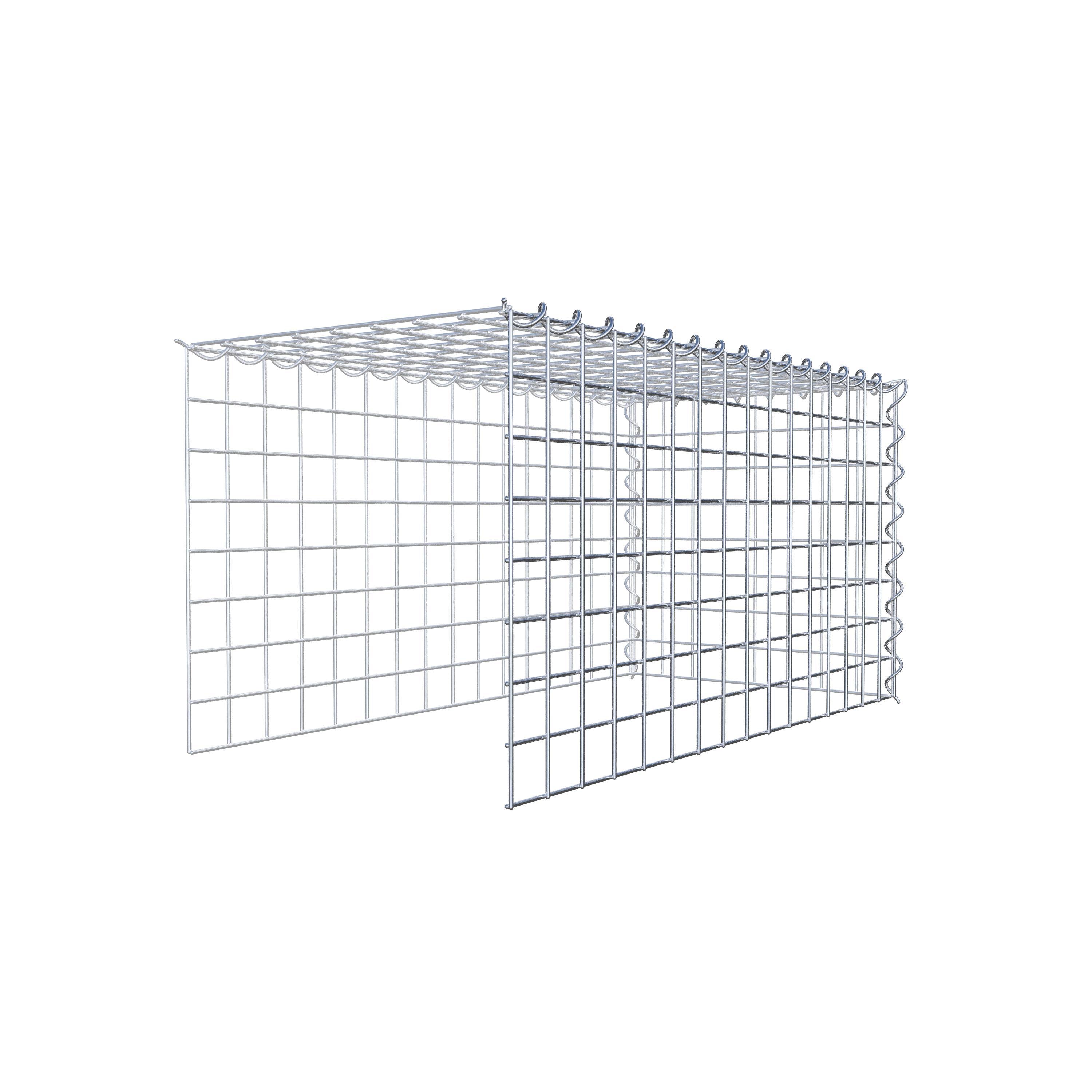 Add-on schanskorf type 4 80 cm x 40 cm x 40 cm (L x H x D), maaswijdte 5 cm x 5 cm, spiraalvormig
