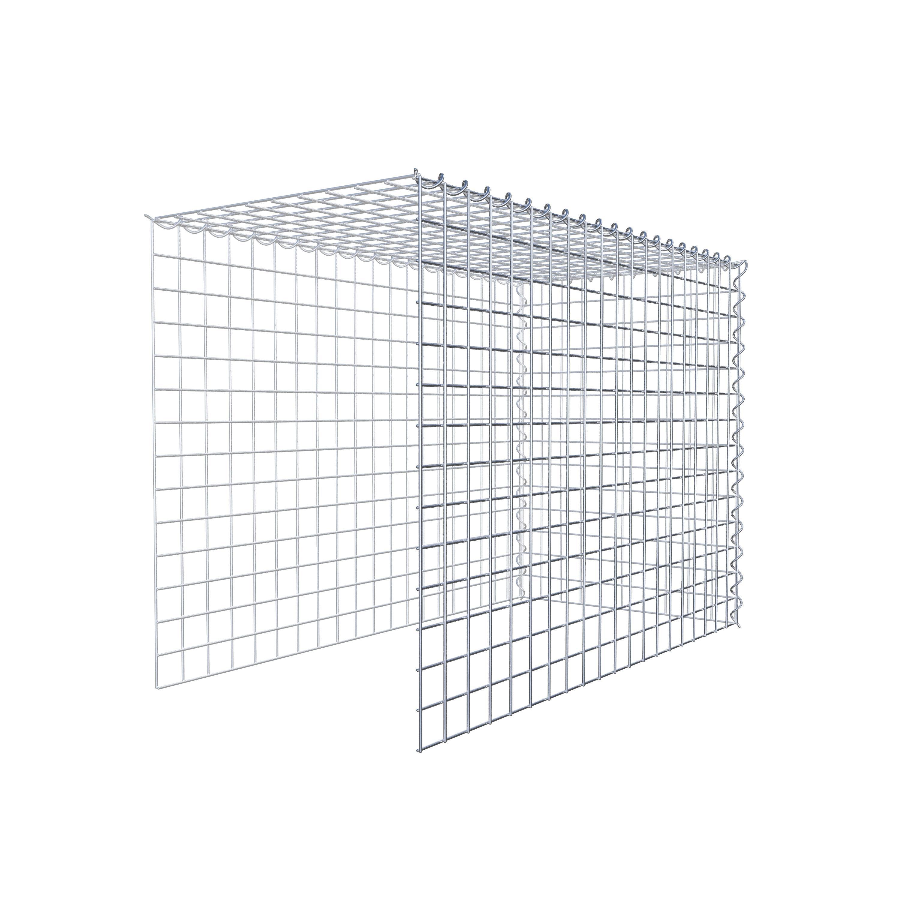 Add-on schanskorf type 4 100 cm x 70 cm x 50 cm (L x H x D), maaswijdte 5 cm x 5 cm, spiraalvormig