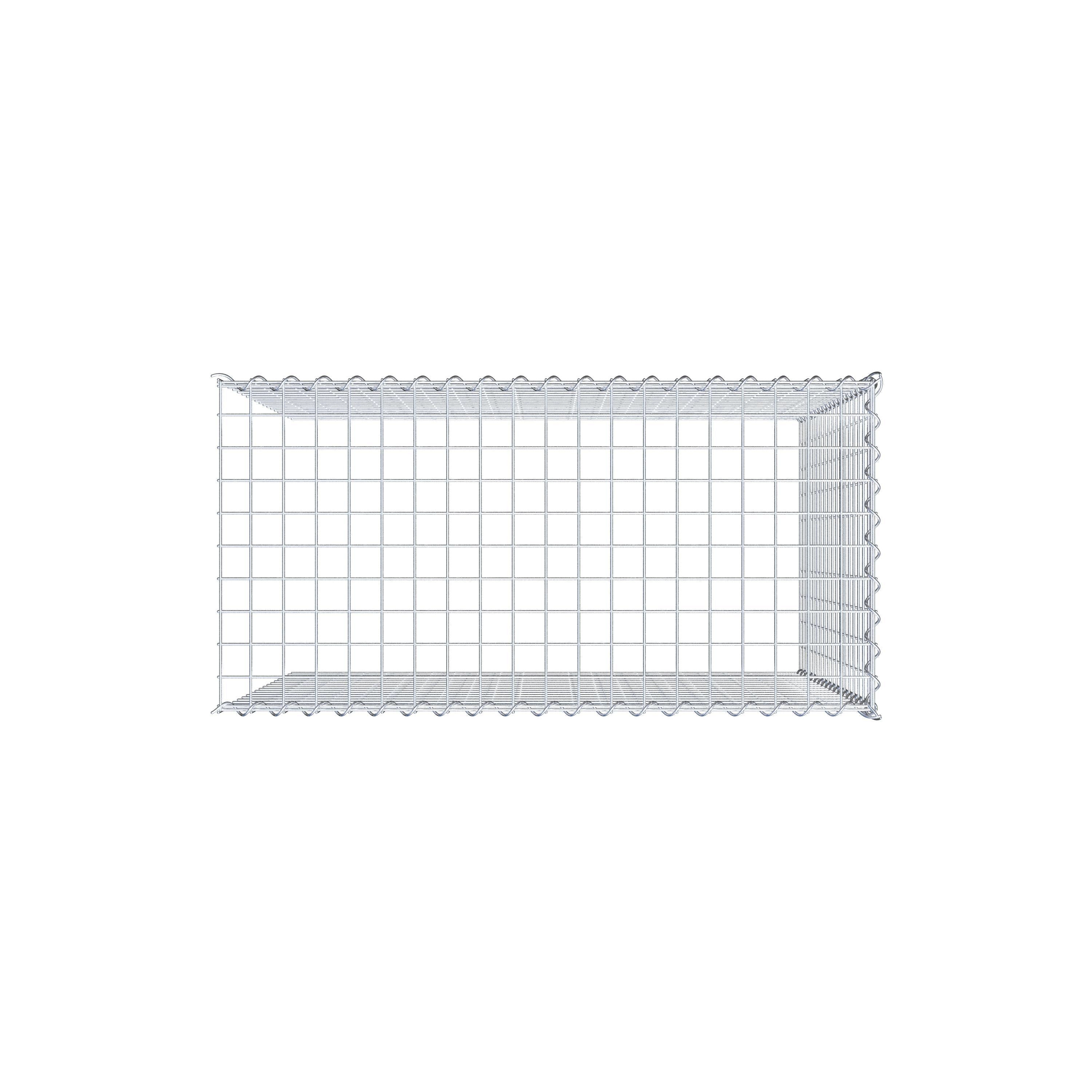 Extra gabion typ 4 100 cm x 90 cm x 50 cm (L x H x D), maskstorlek 5 cm x 5 cm, spiral