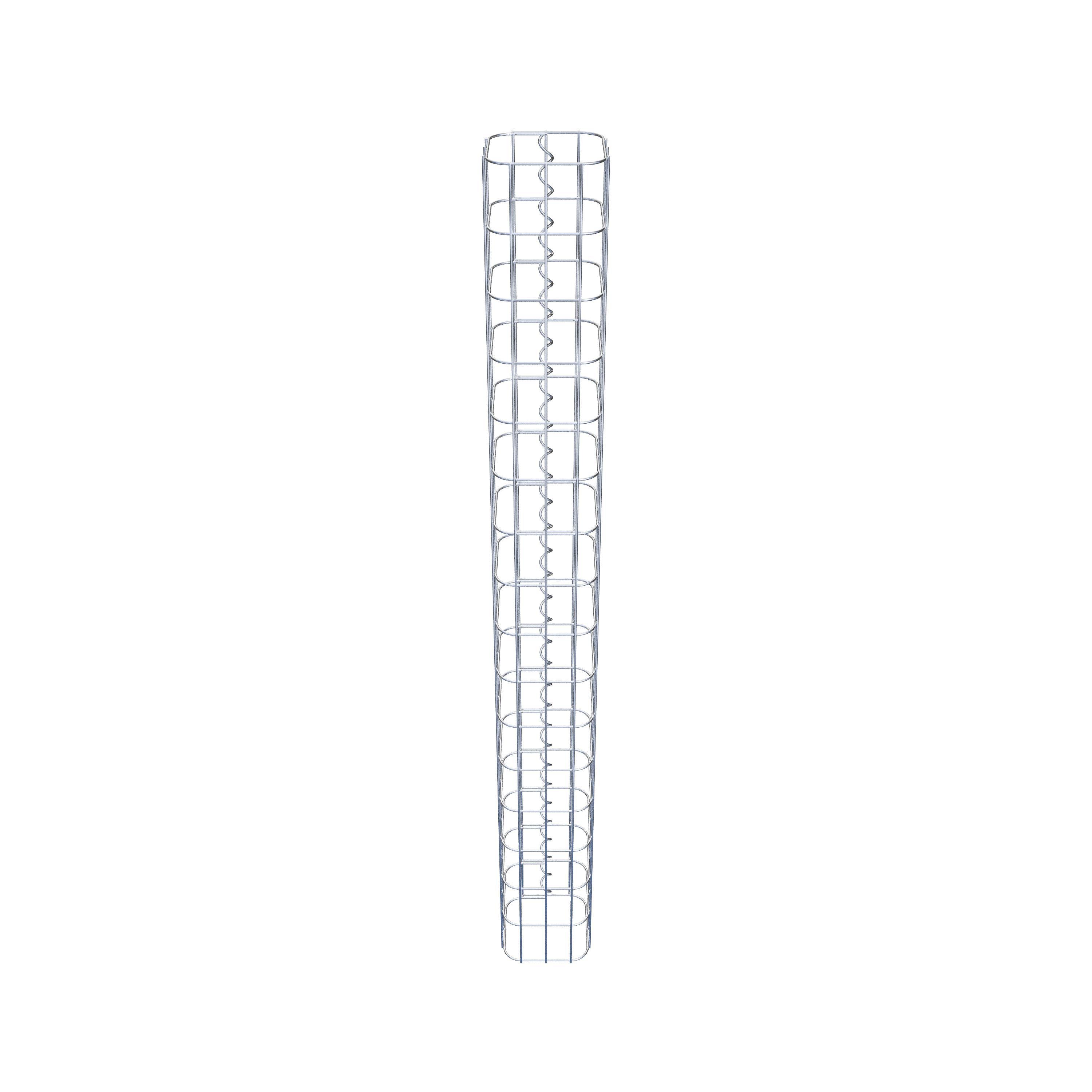 Gabionsøjle firkantet 17 cm x 17 cm, 160 cm højde, MW 5 cm x 10 cm