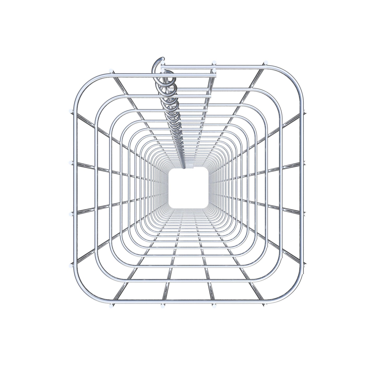 Columna de gaviones, cuadrada 22 cm x 22 cm, 200 cm de altura, MW 5 cm x 10 cm