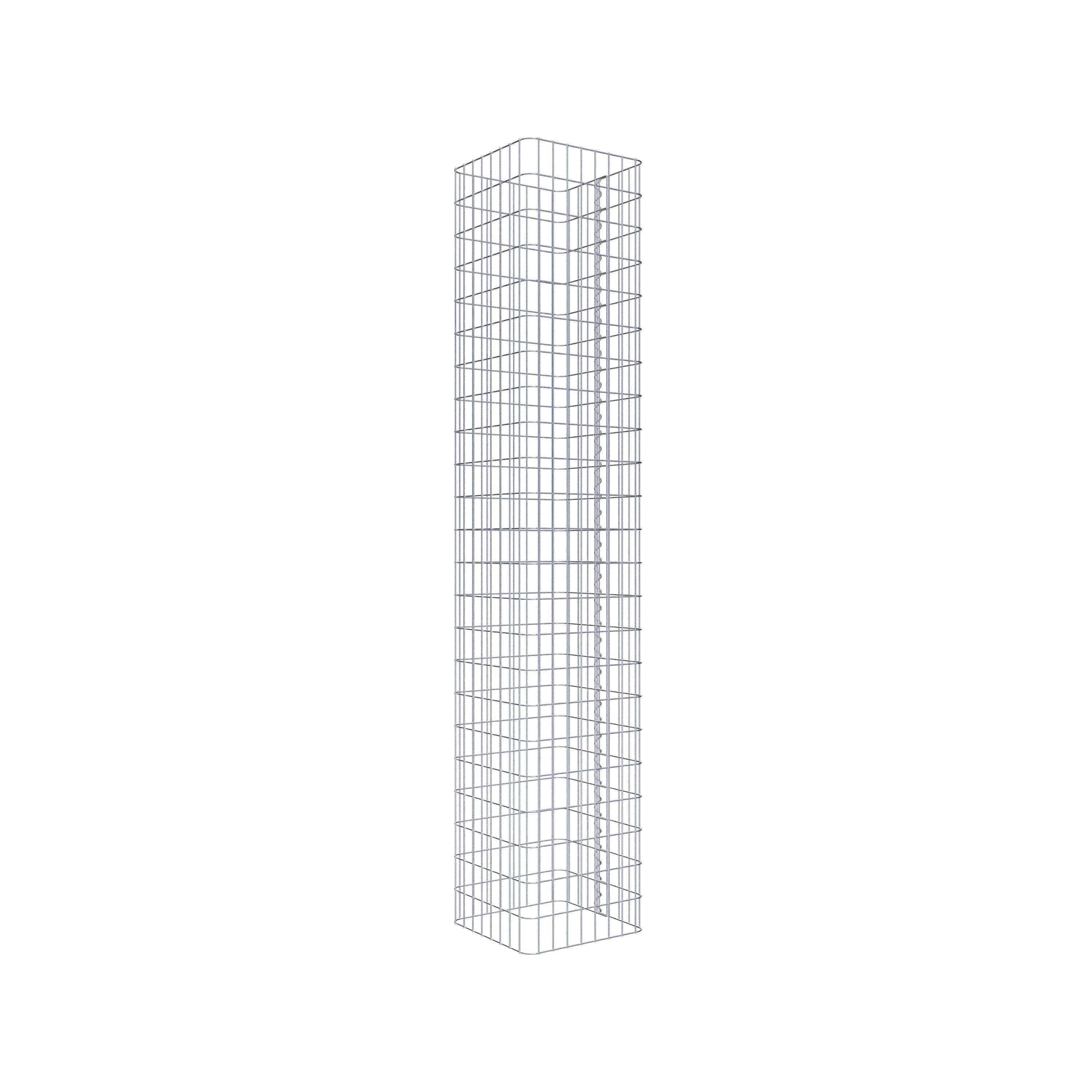 Gabionensäule eckig 42 cm x 42 cm, 230 cm Höhe, MW 5 cm x 10 cm