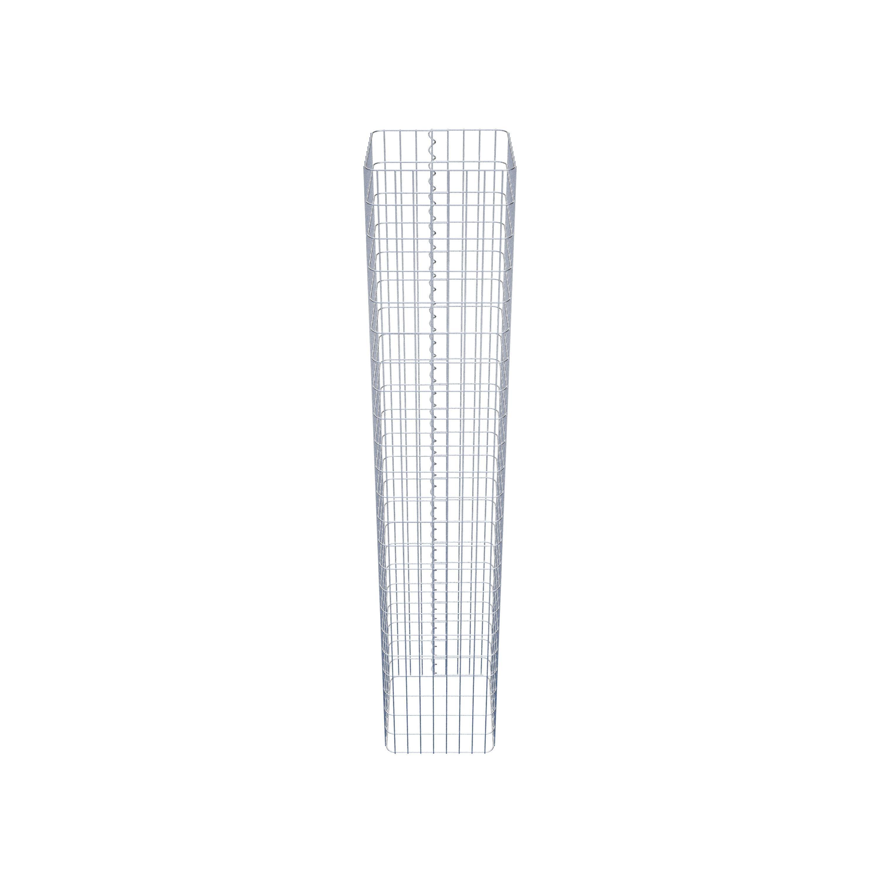Gabionensäule eckig 42 cm x 42 cm, 230 cm Höhe, MW 5 cm x 10 cm