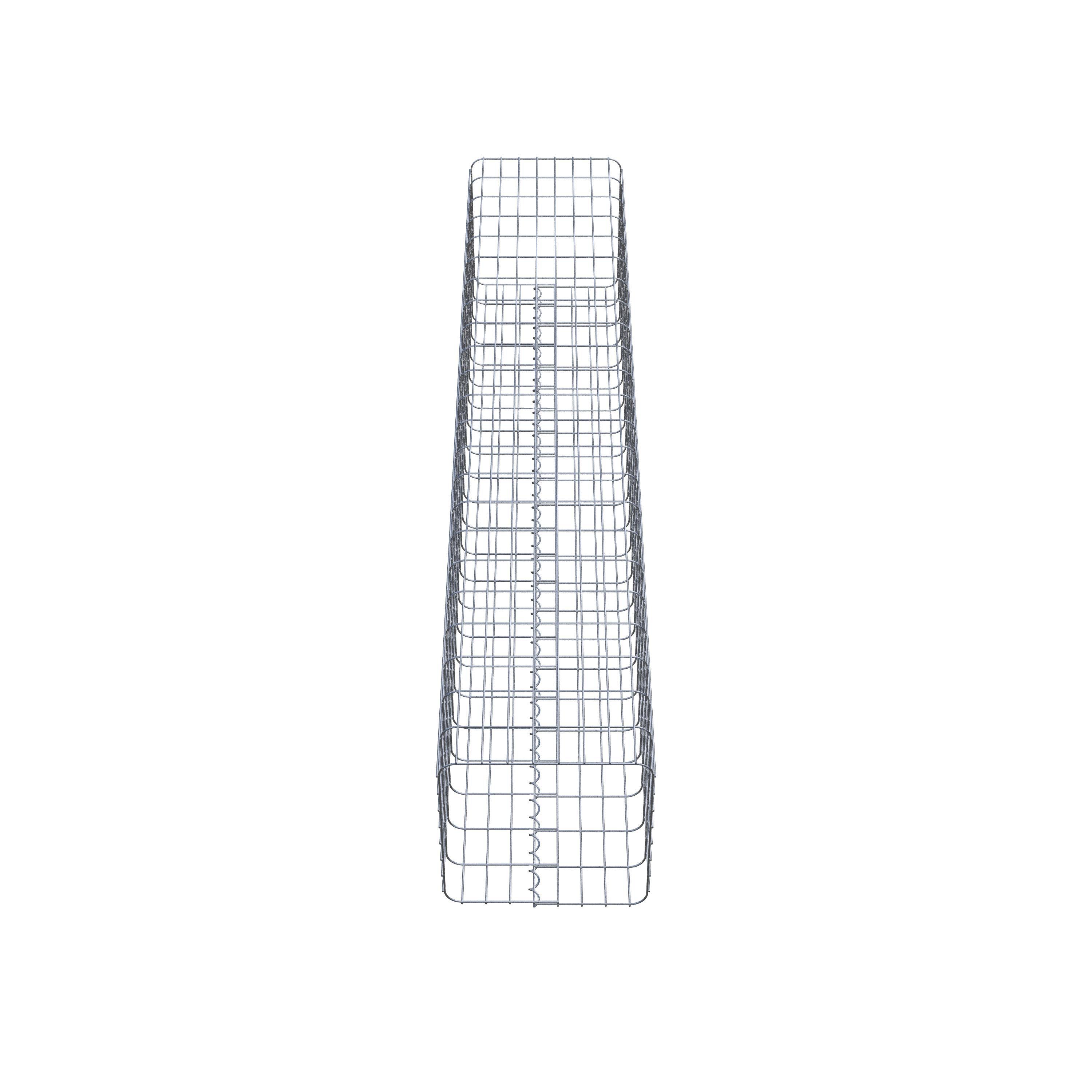 Gabionensäule eckig 42 cm x 42 cm, 230 cm Höhe, MW 5 cm x 10 cm
