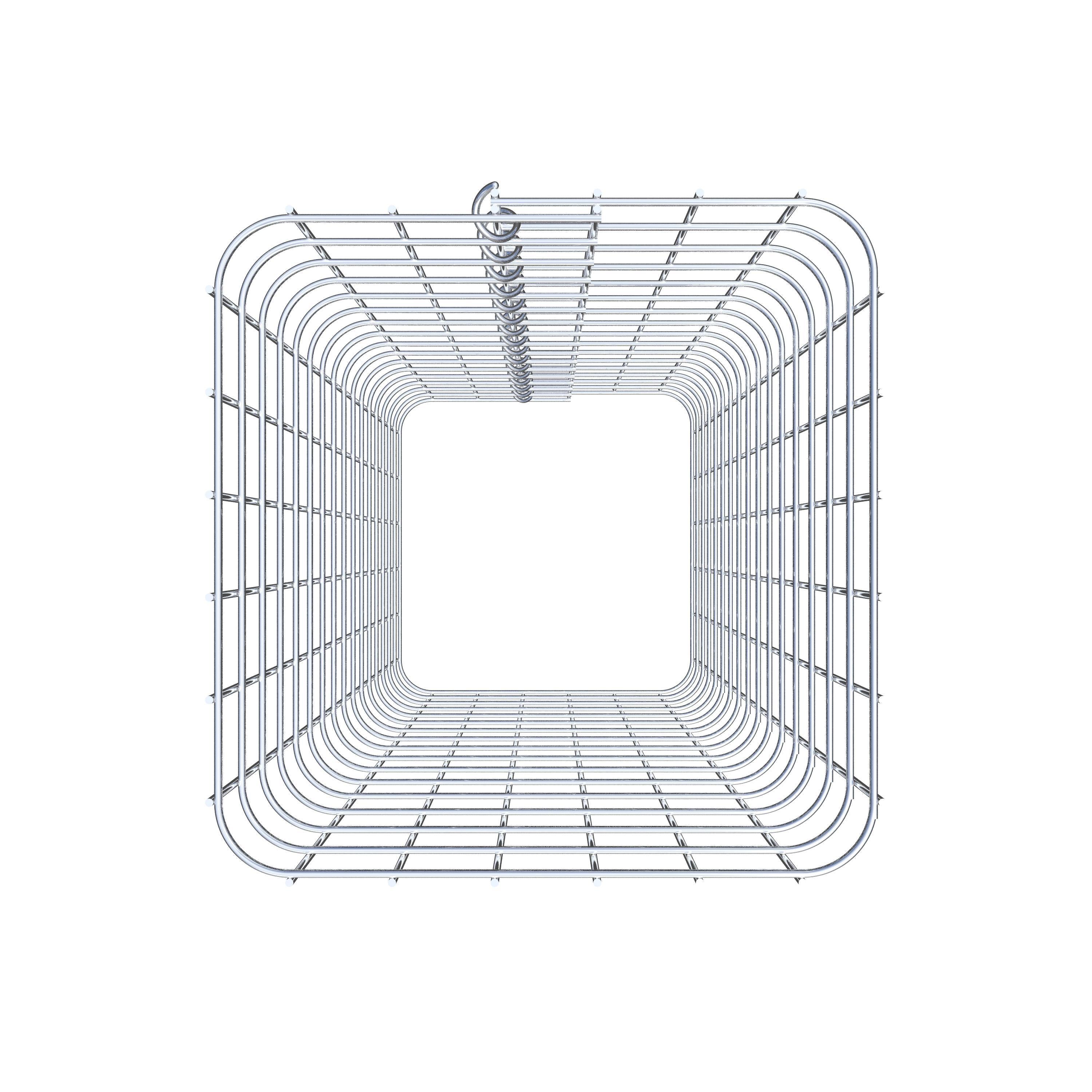 Schanskorfzuil, hoekig 32 cm x 32 cm, 80 cm hoog, MW 5 cm x 5 cm