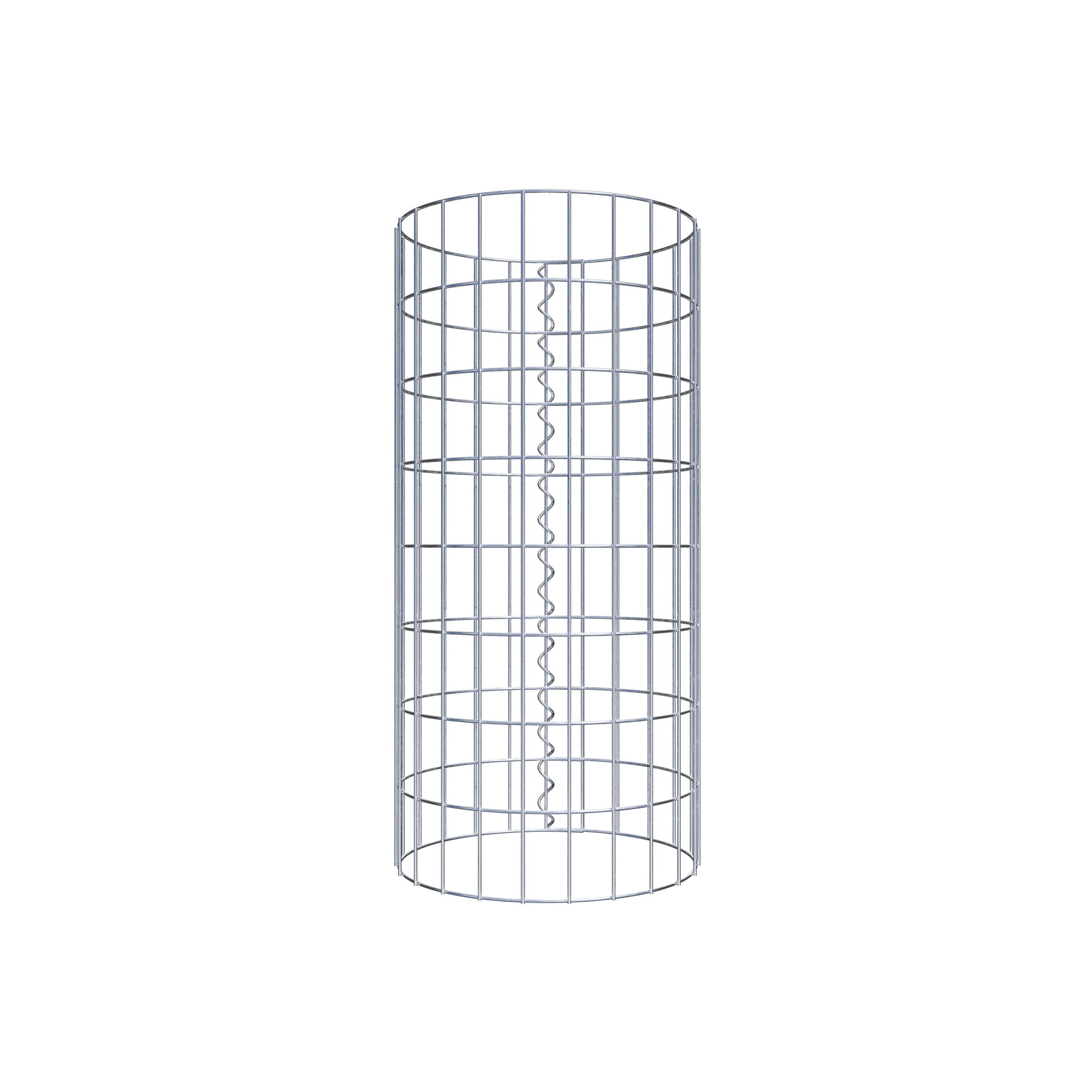 Colonne de gabion ronde 37 cm de diamètre, 80 cm de hauteur, maille 5 cm x 10 cm