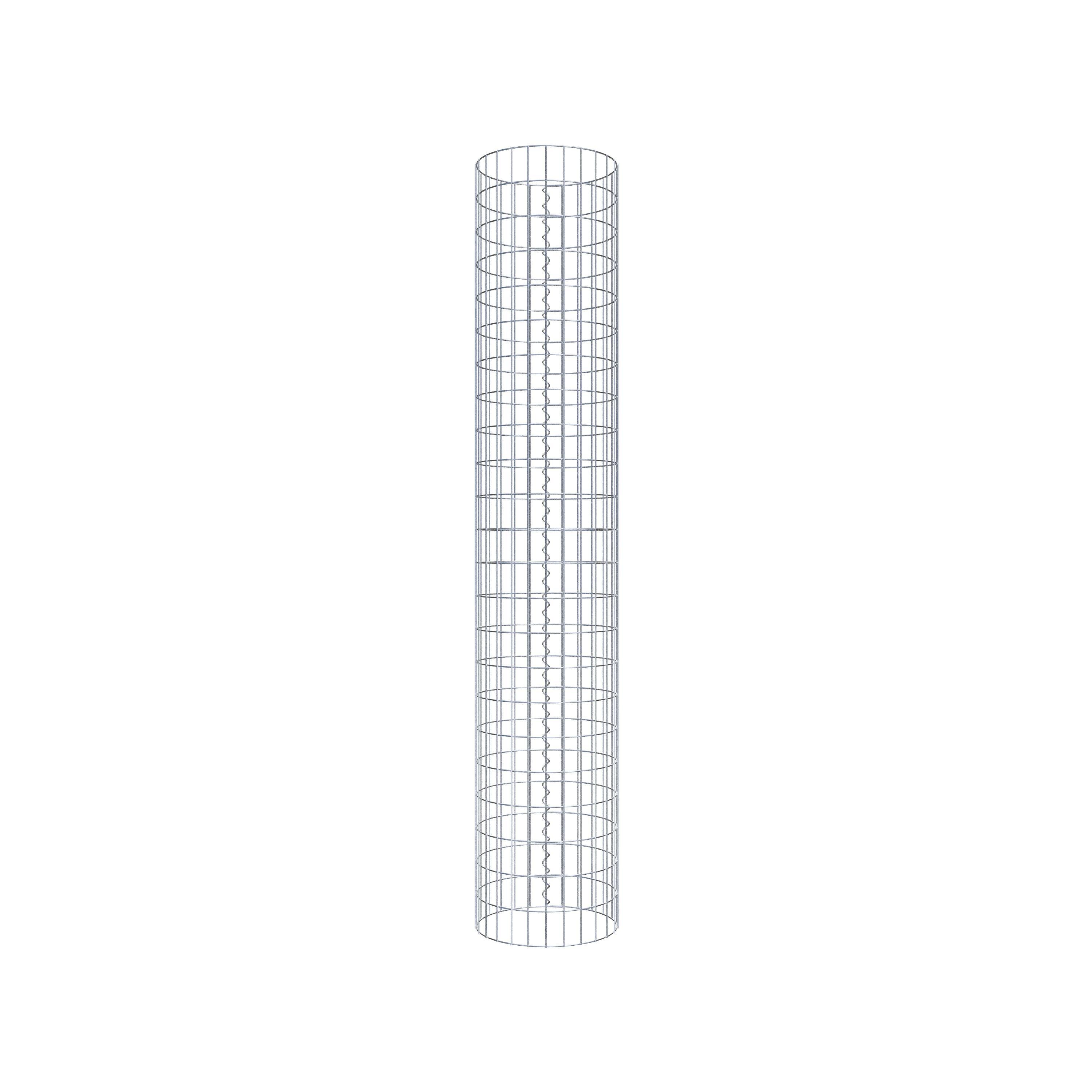 Gabionpelare rund 42 cm diameter, 230 cm höjd, maskstorlek 5 cm x 10 cm