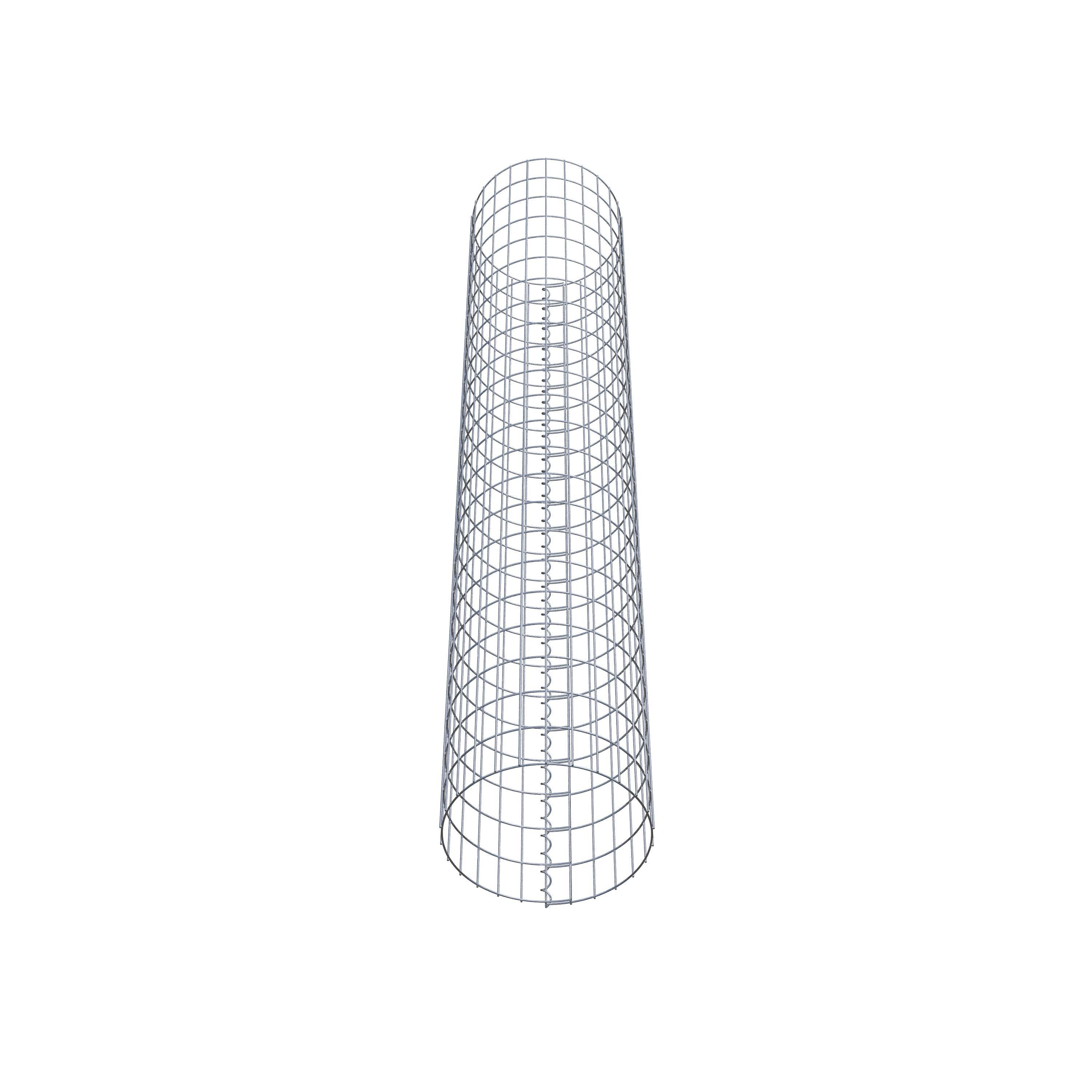 Gabionpelare rund 42 cm diameter, 230 cm höjd, maskstorlek 5 cm x 10 cm