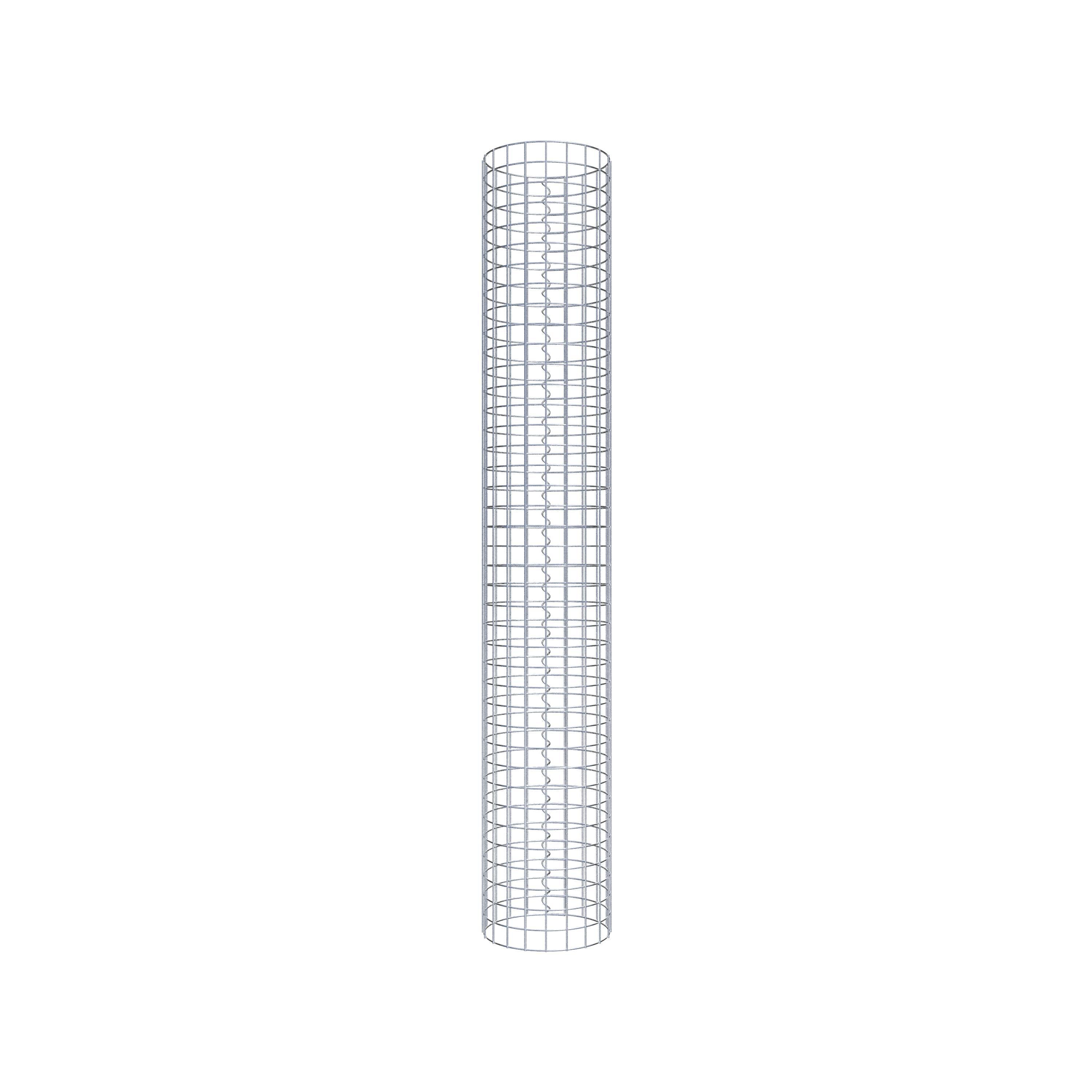 Columna de gaviones redonda de 32 cm de diámetro, 200 cm de altura, malla de 5 cm x 5 cm