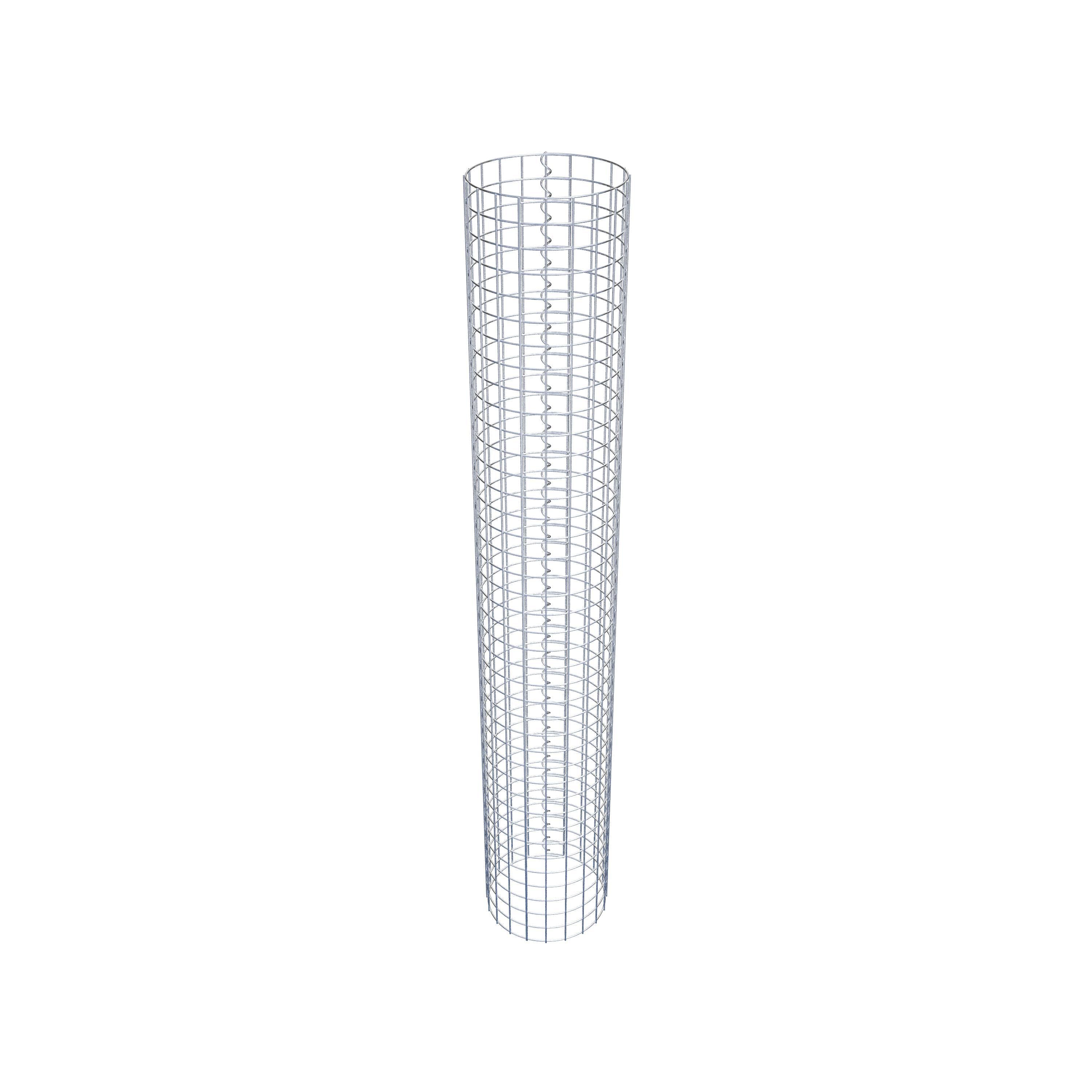 Columna de gaviones redonda de 32 cm de diámetro, 200 cm de altura, malla de 5 cm x 5 cm