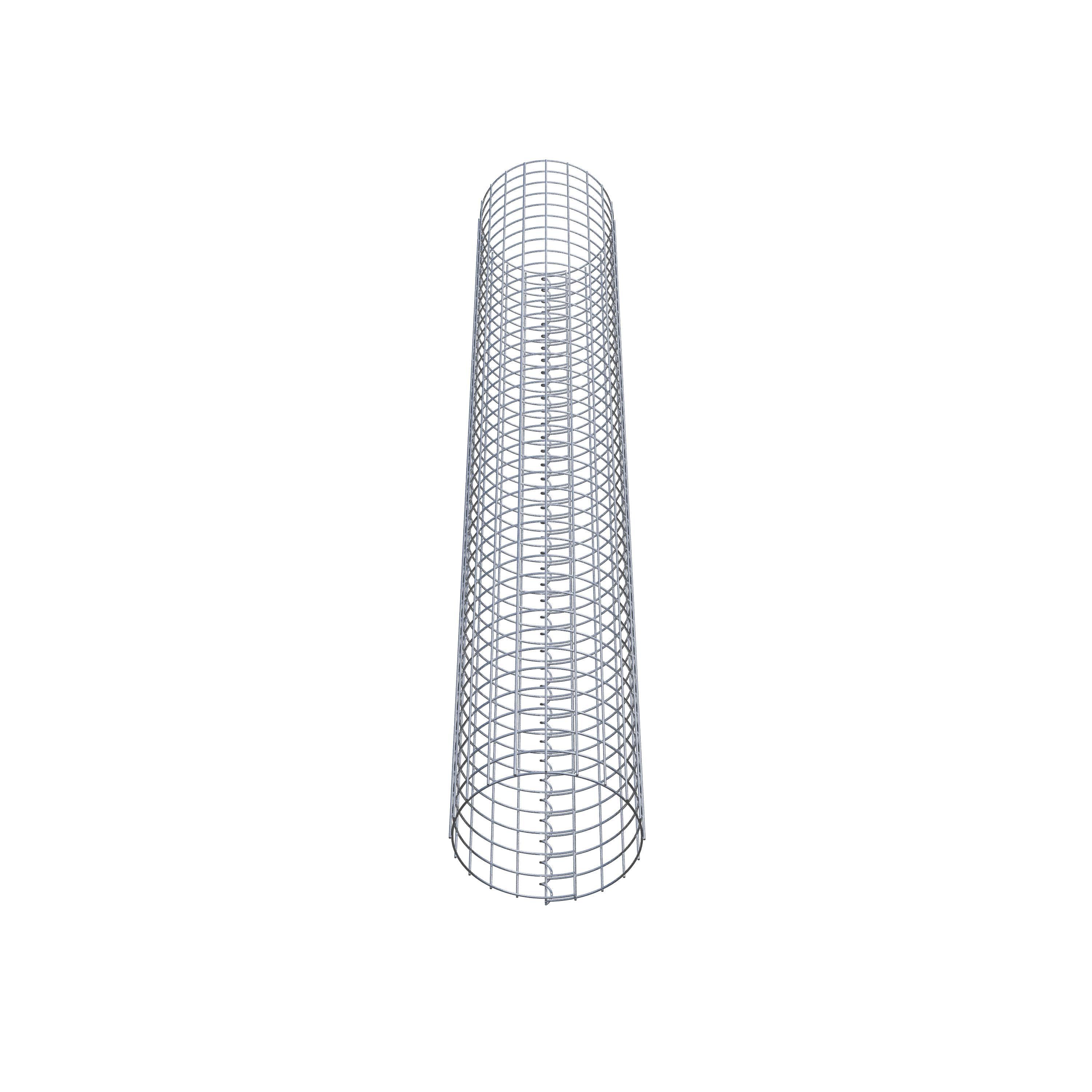 Columna de gaviones redonda de 32 cm de diámetro, 200 cm de altura, malla de 5 cm x 5 cm
