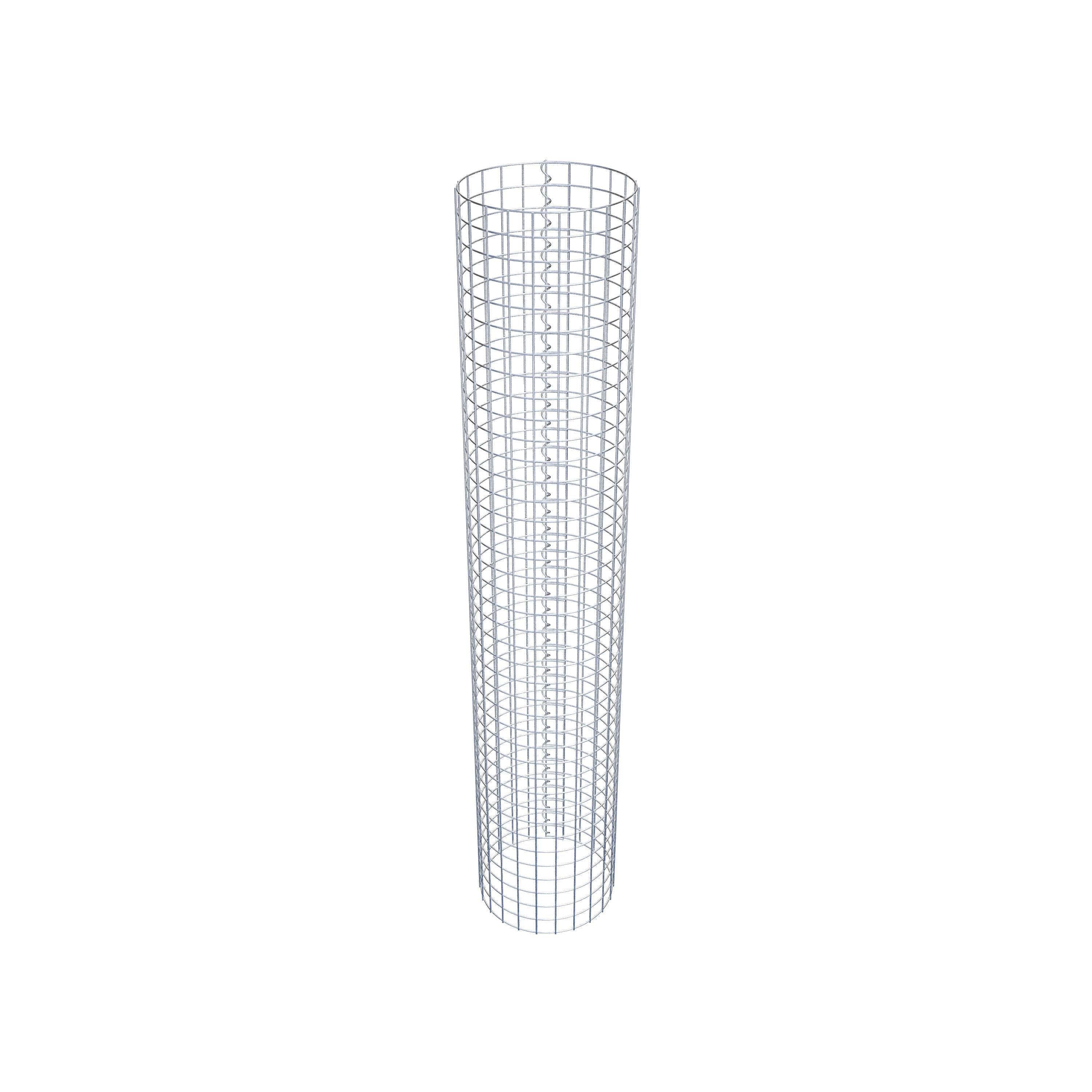Colonna gabbionata rotonda 37 cm di diametro, 200 cm di altezza, maglia 5 cm x 5 cm