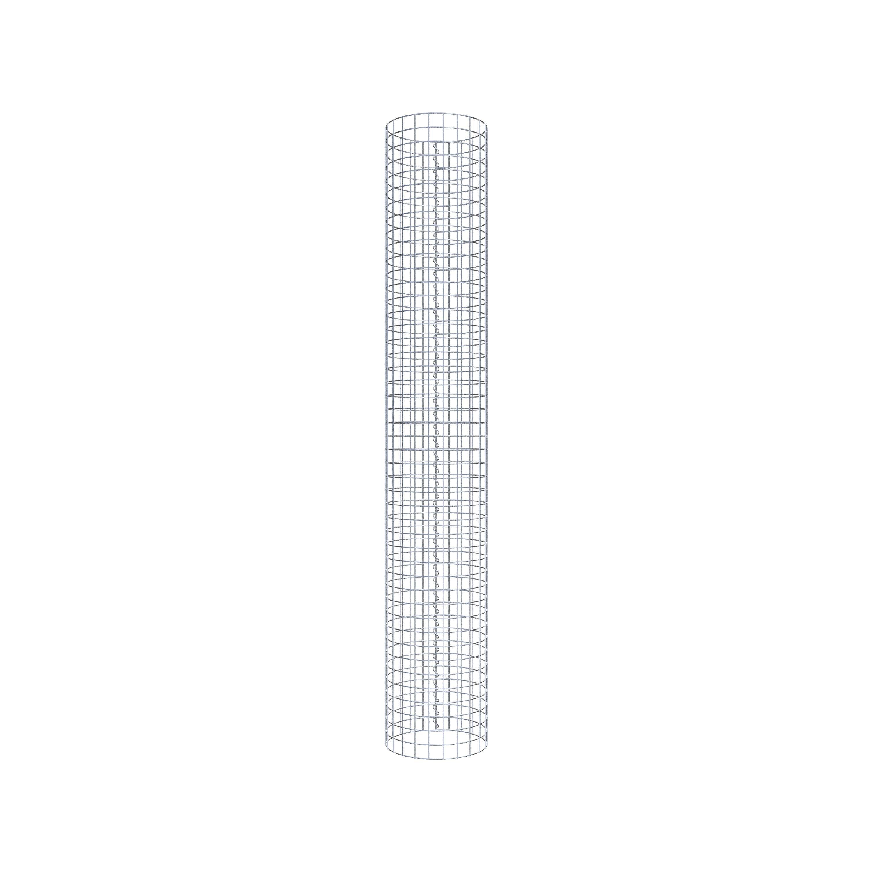 Gabion column around 37 cm diameter, 230 cm height, mesh size 5 cm x 5 cm